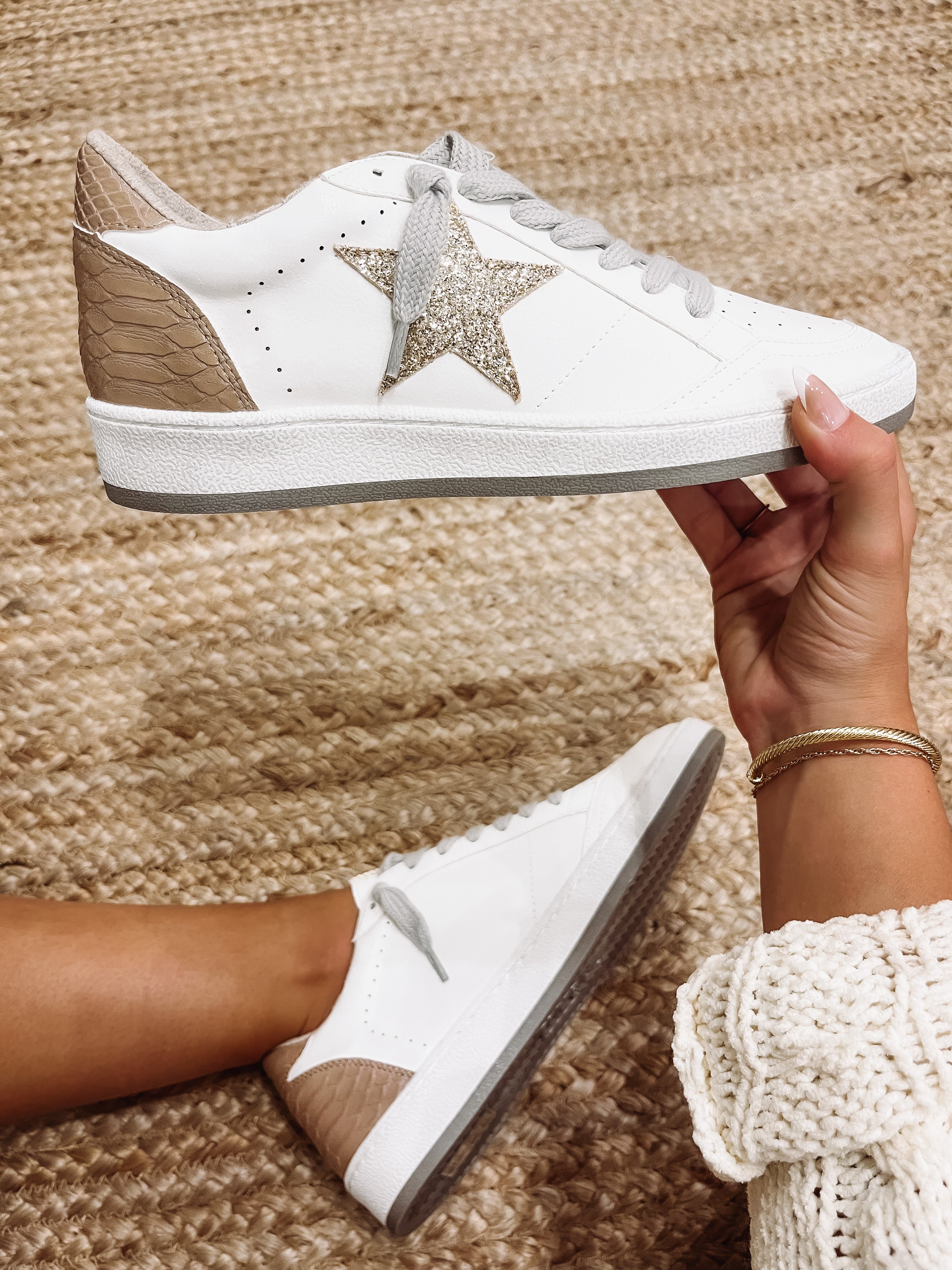 Paz Sneaker in Taupe Snake