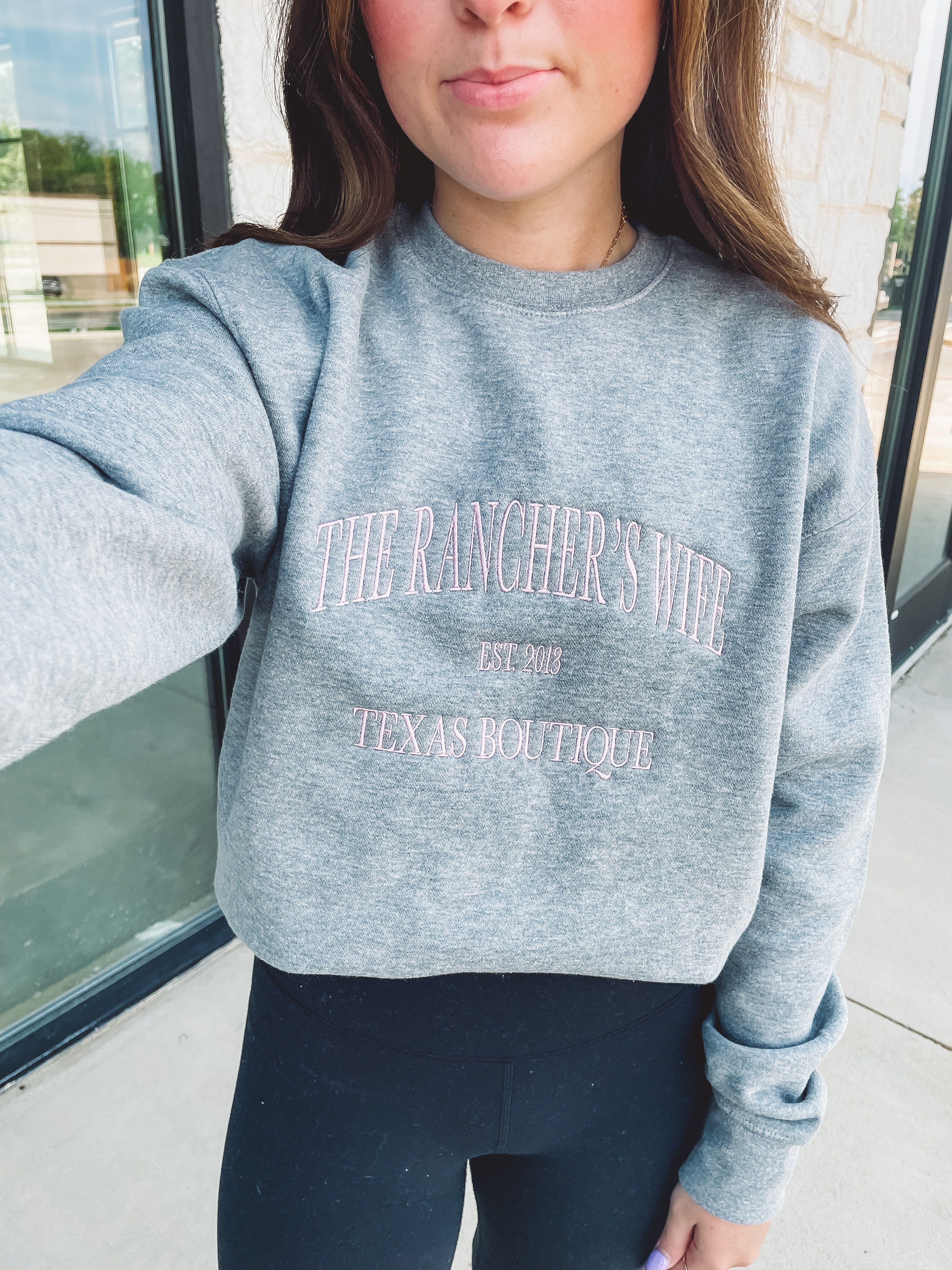 The Rancher's Wife Boutique EST Sweatshirt in Grey