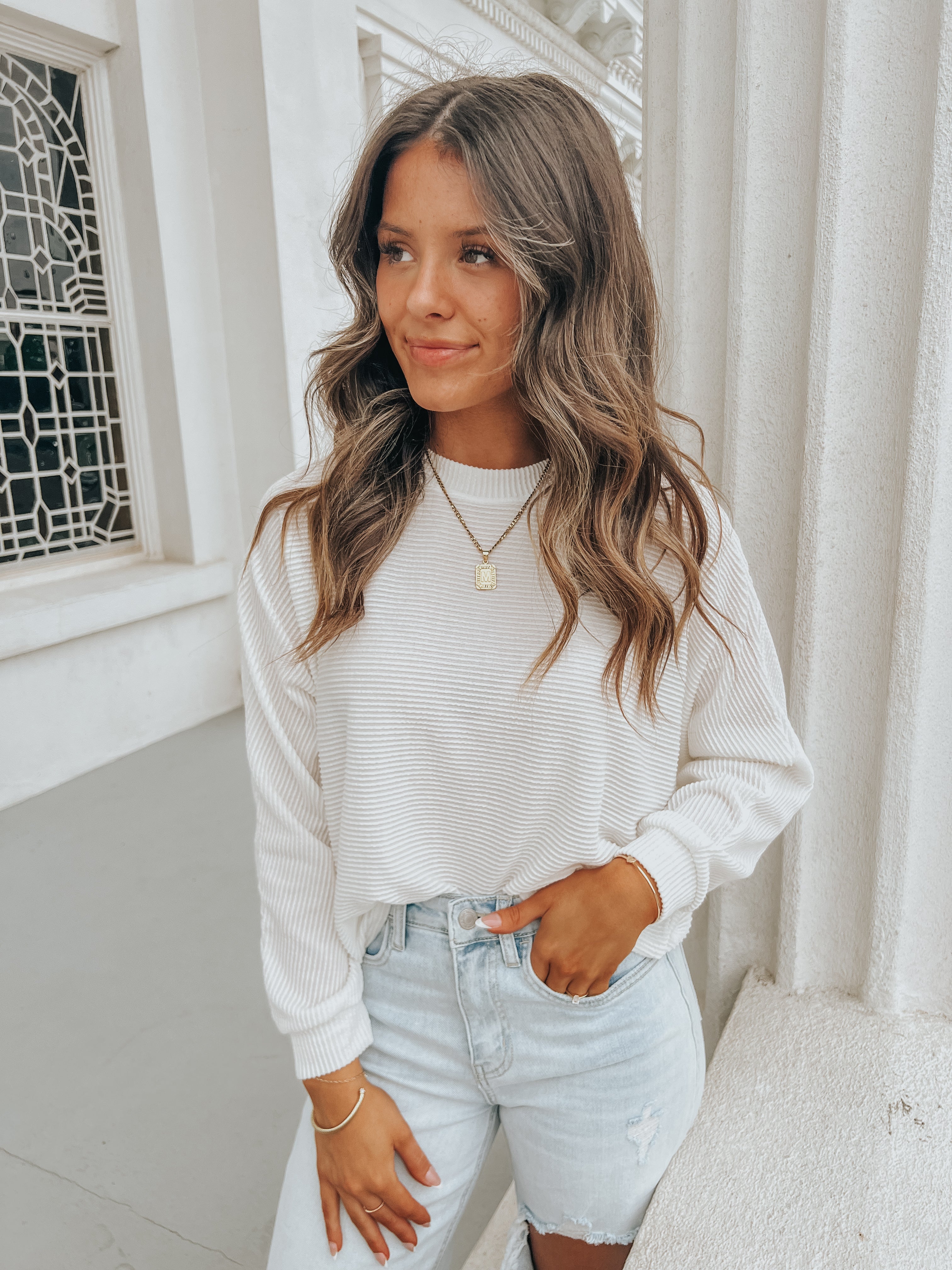 Gabi Top in Ivory