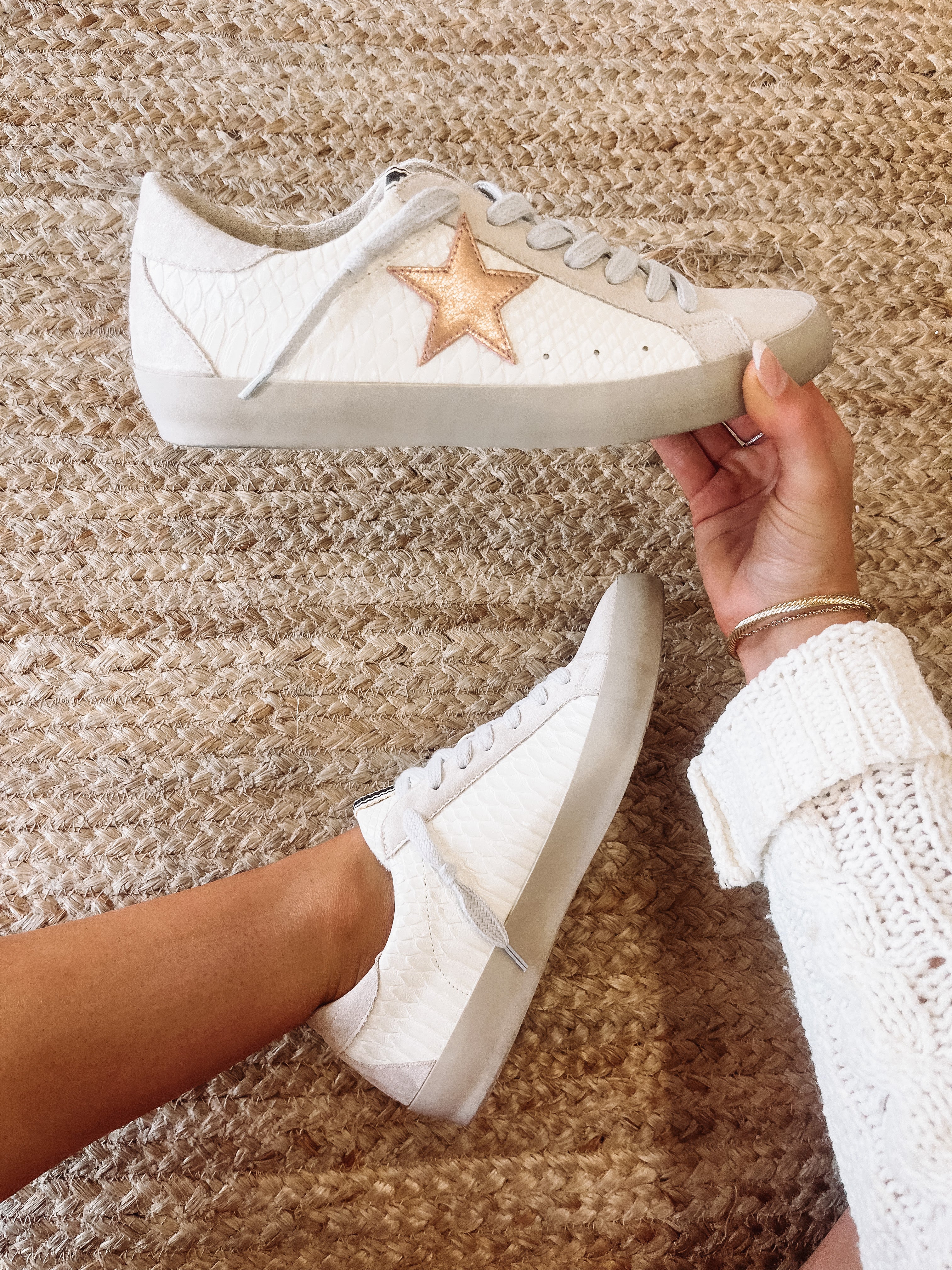 Paula Sneaker in White Snake