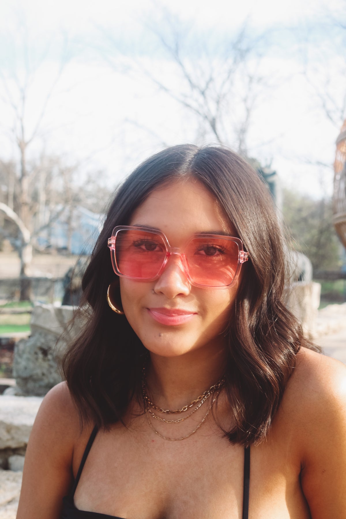 Marcie Sunglasses in Coral Pink