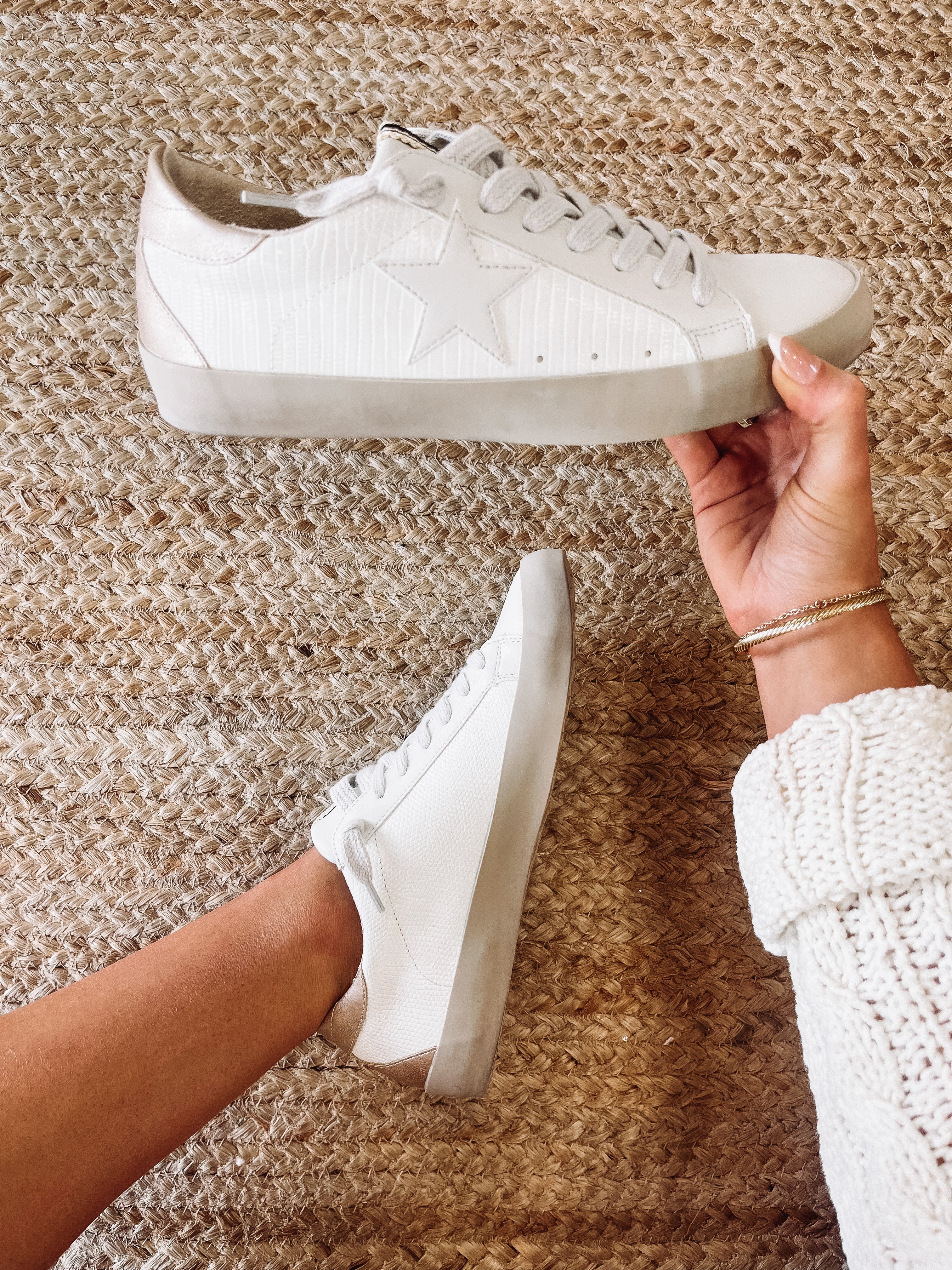 Paula Sneaker in Bone Lizard