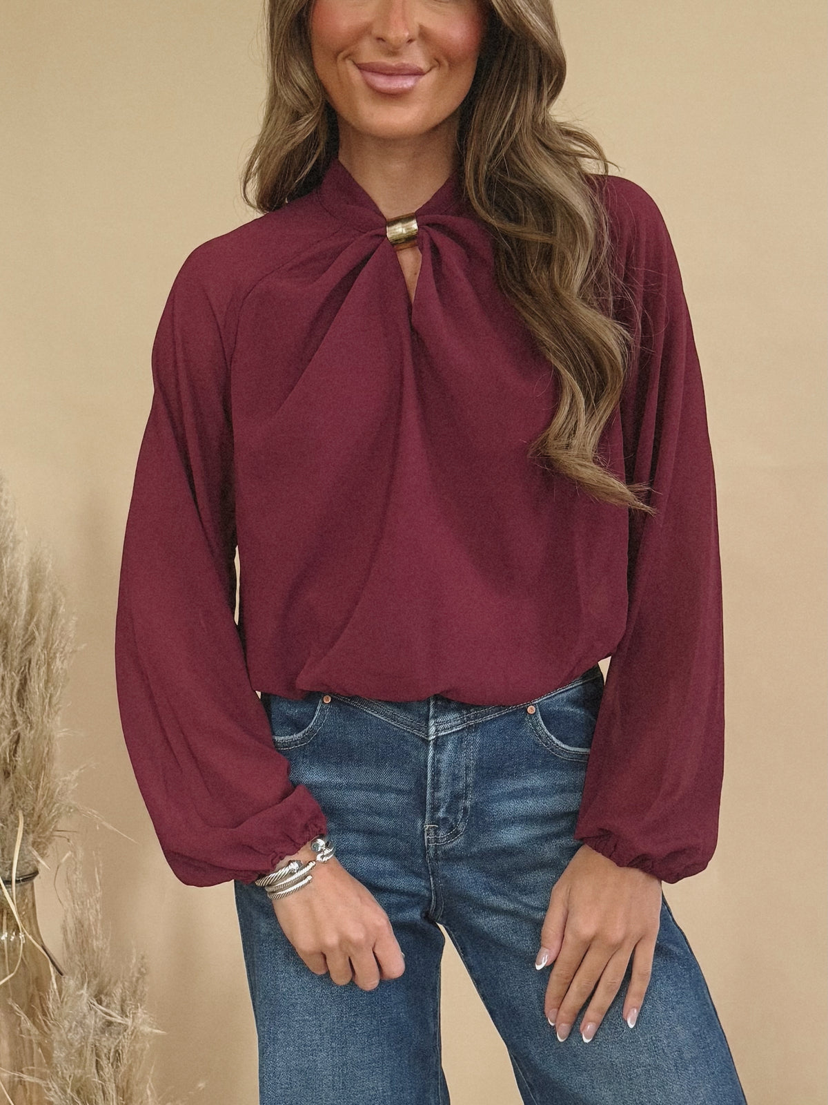 Rylie Top in Burgundy