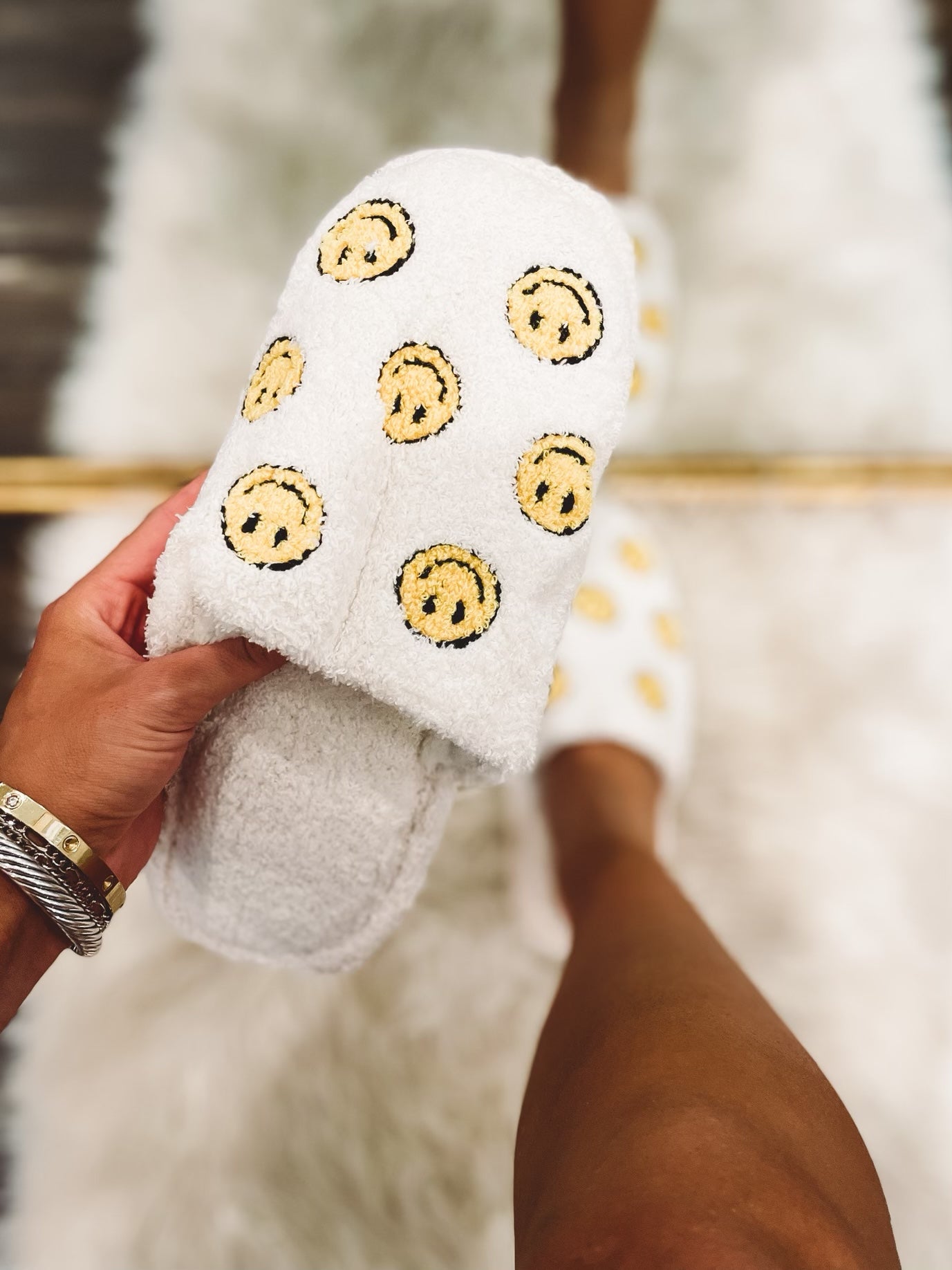 Mini Smiley Cozy Slippers