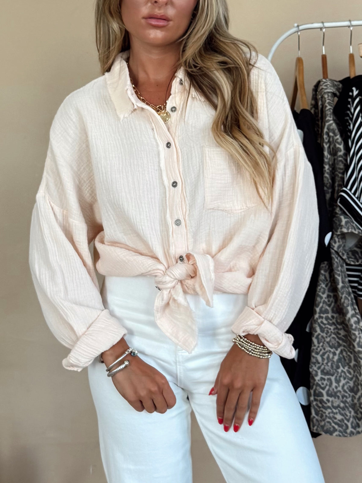 Harper Top in Cream
