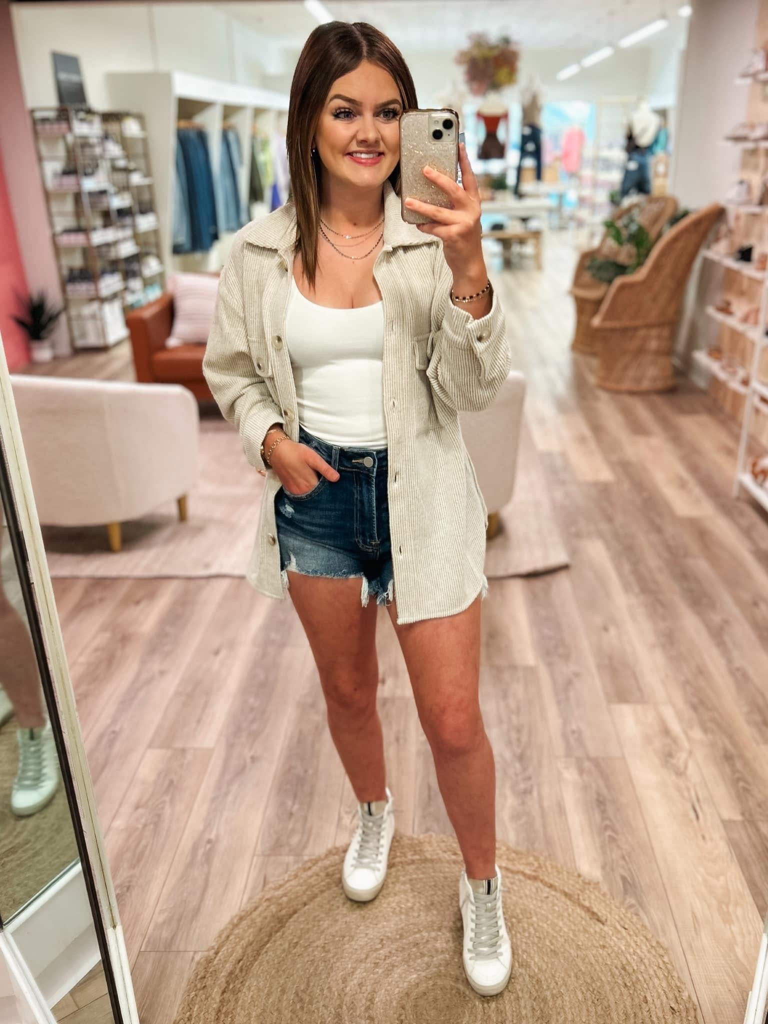Cassidi Shacket in Oatmeal
