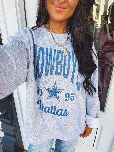 dallas cowboys crewneck sweatshirt women's