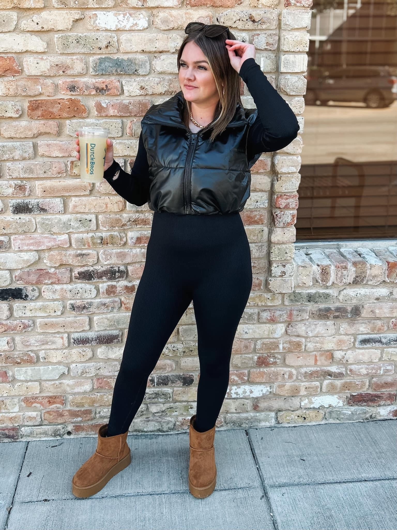 Lupita Puffer Vest in Black