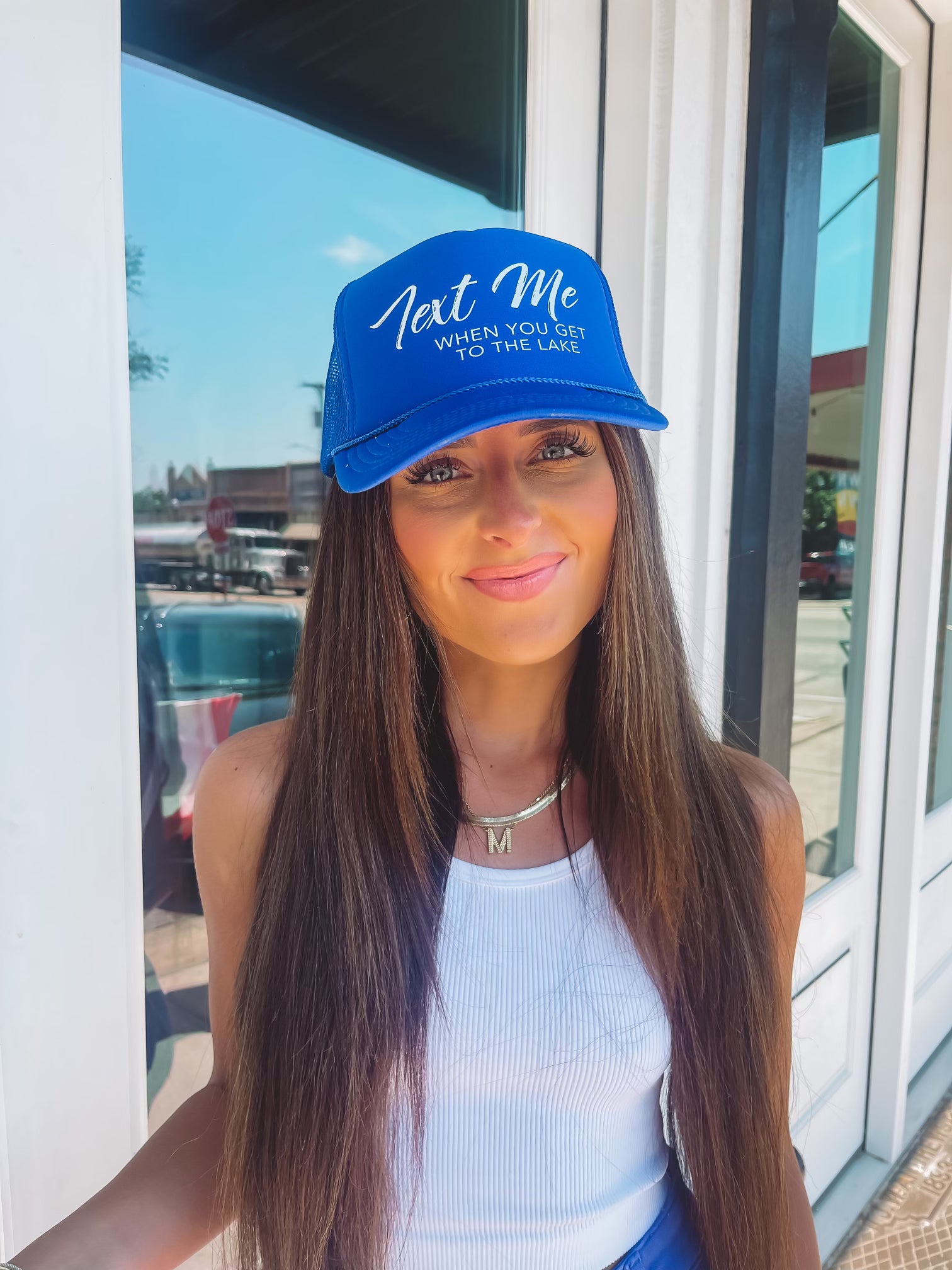 Text Me When Trucker Hat