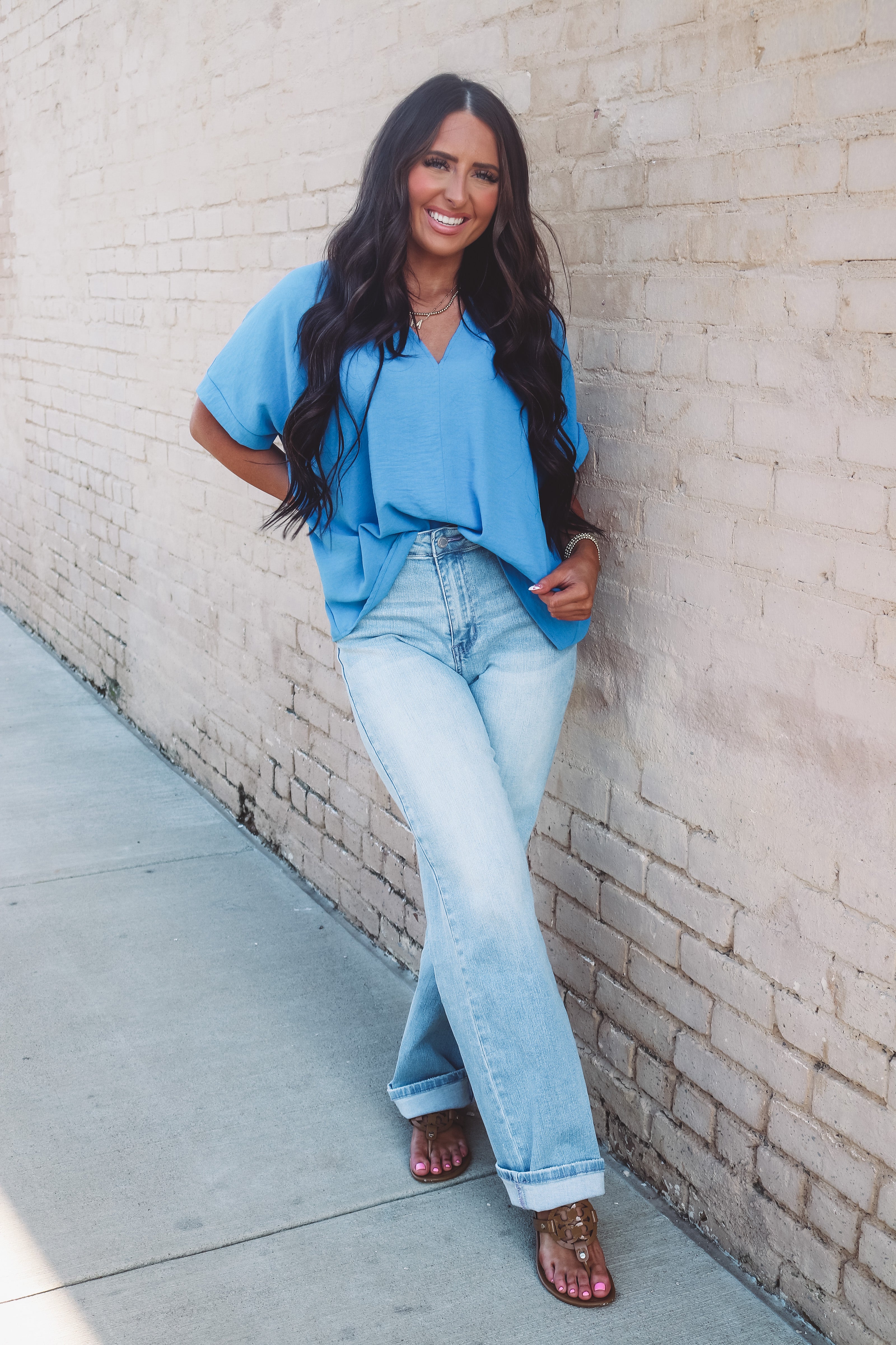 Trista Top in Blue