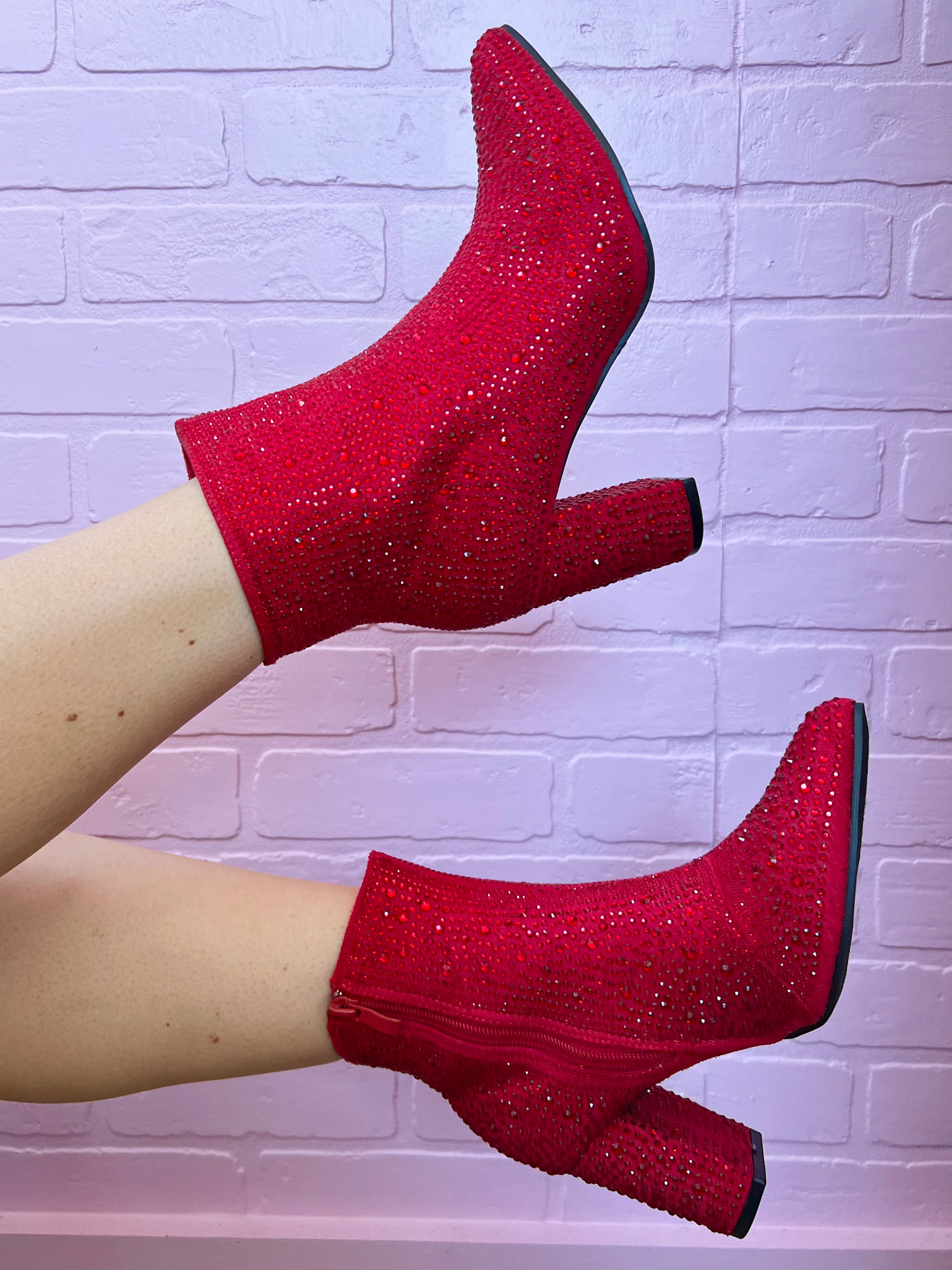 Wynonna Booties in Red