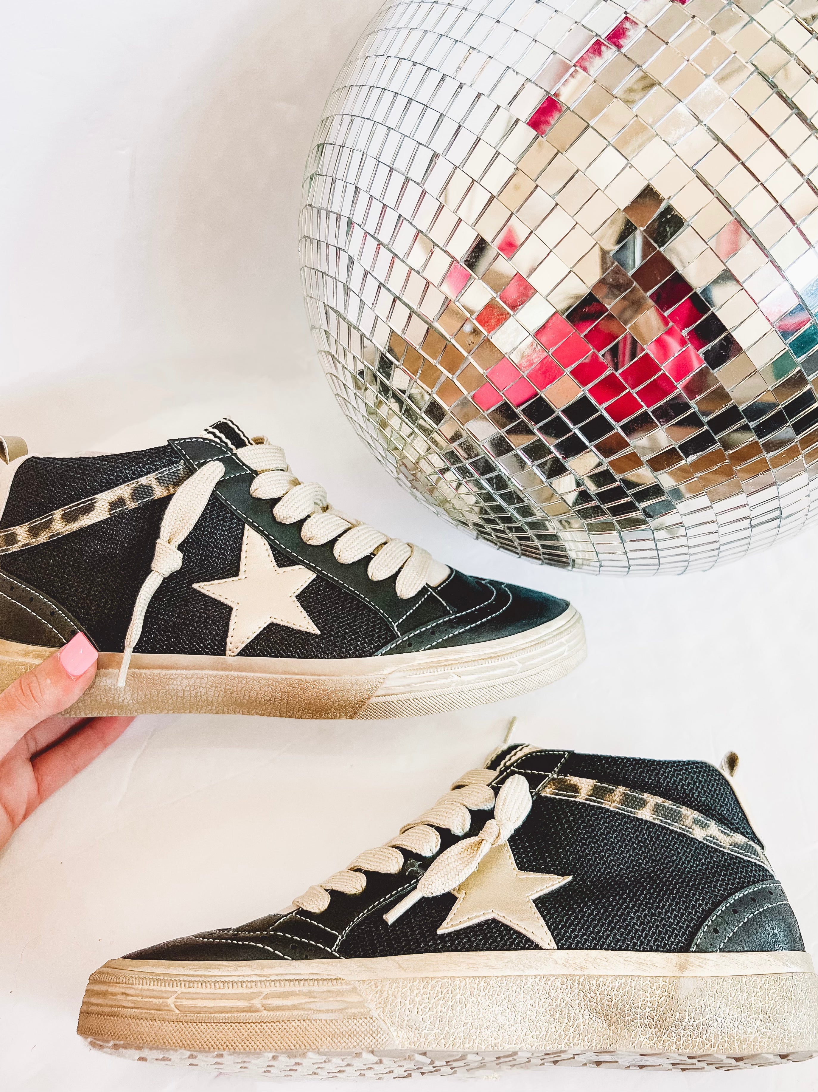 Paulina Sneakers in Black Leopard