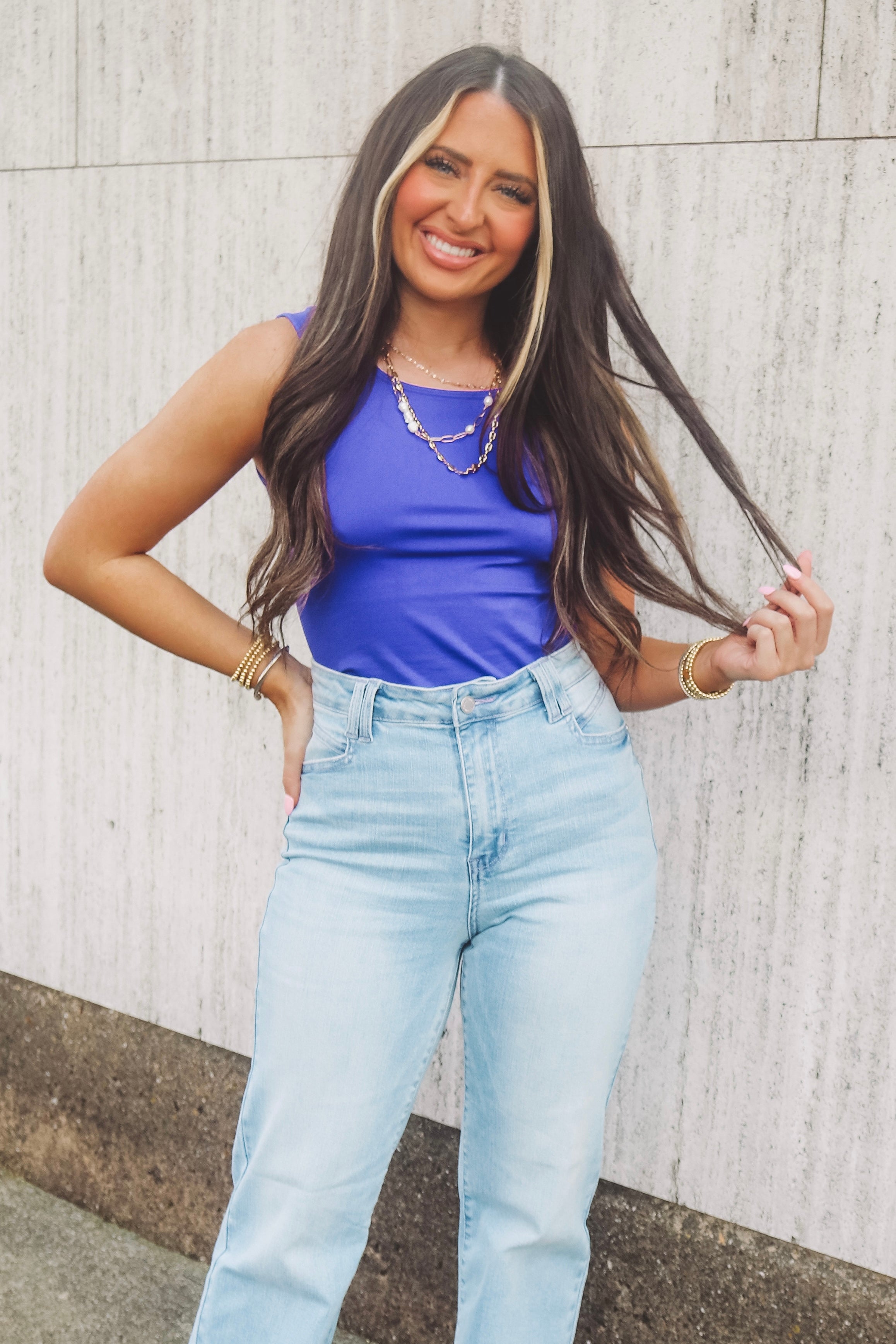 Amaya Tank in Bright Blue