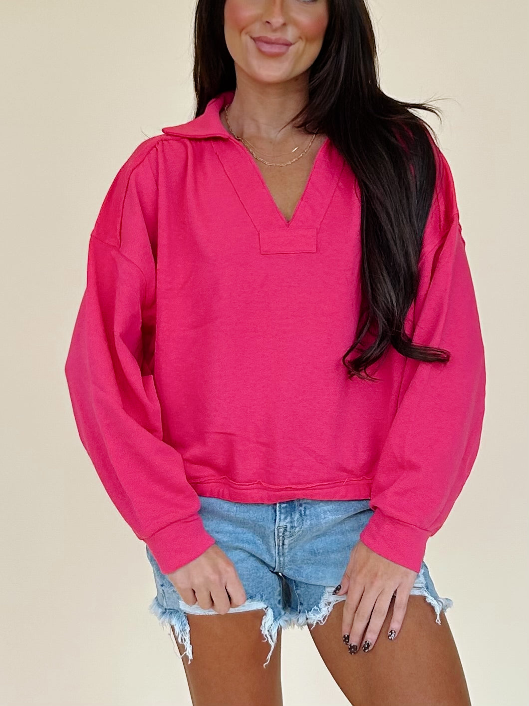 Kimia Pullover in Dark Pink