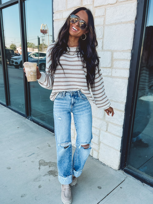 Aria Sweater in Taupe