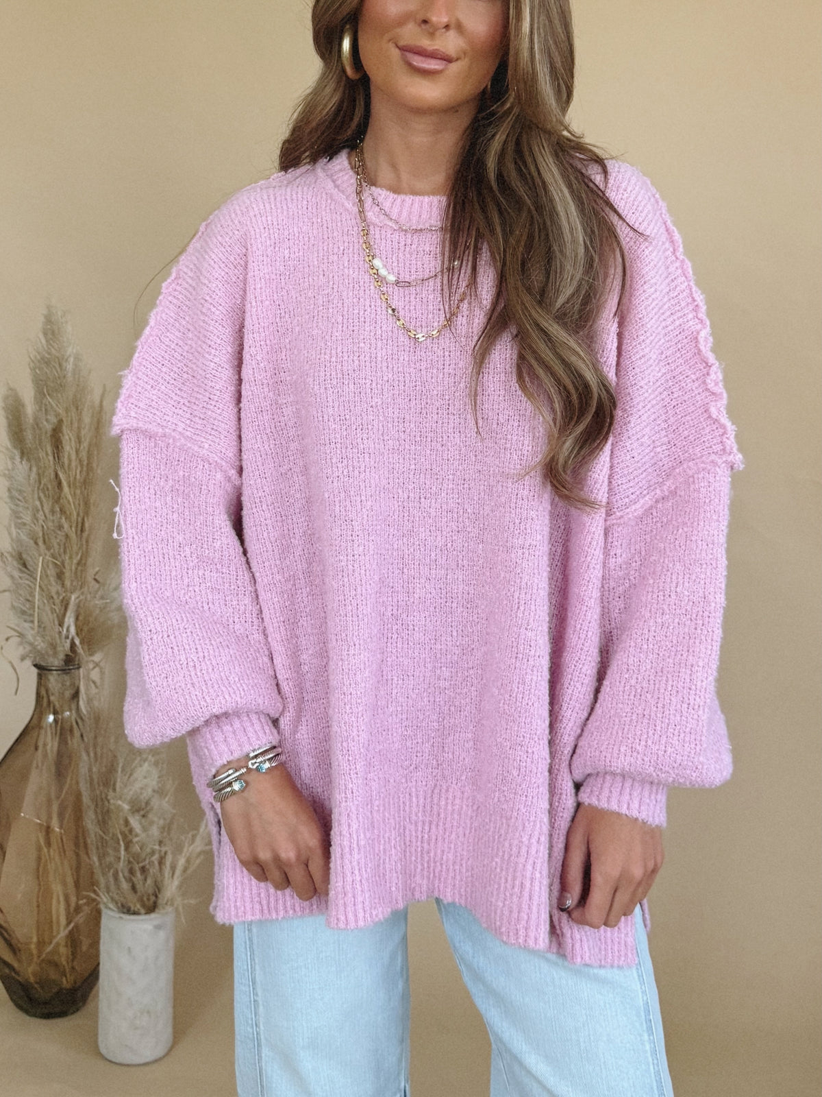 Maya Sweater in Light Pink