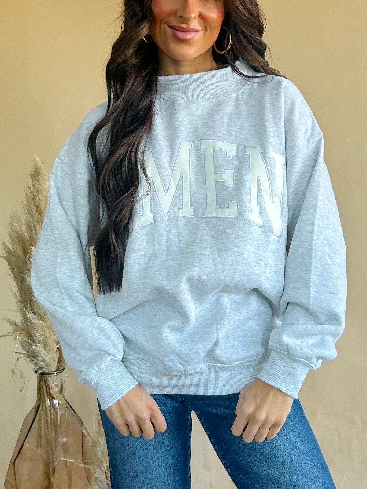 Amen Mockneck in Grey