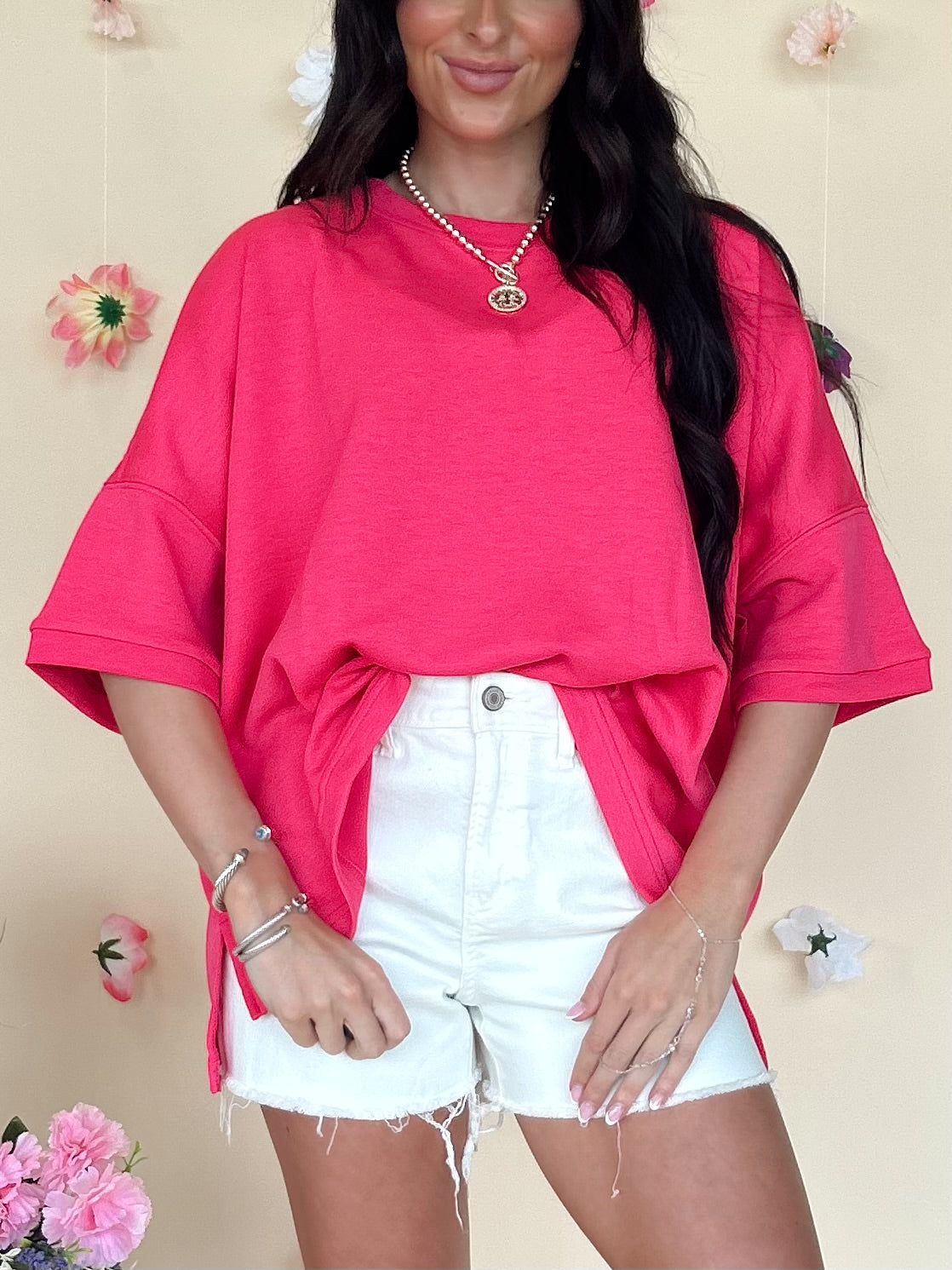 Stassi Top in Hot Pink
