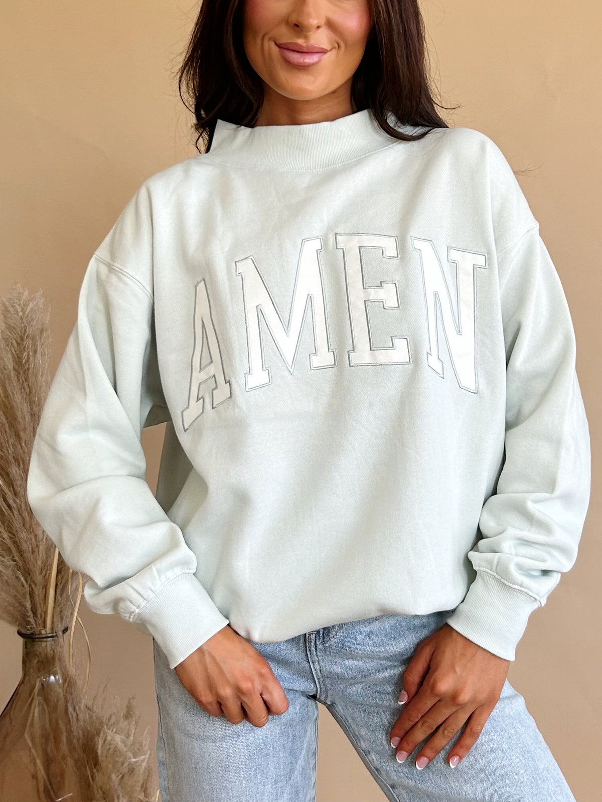 Amen Mockneck in Green