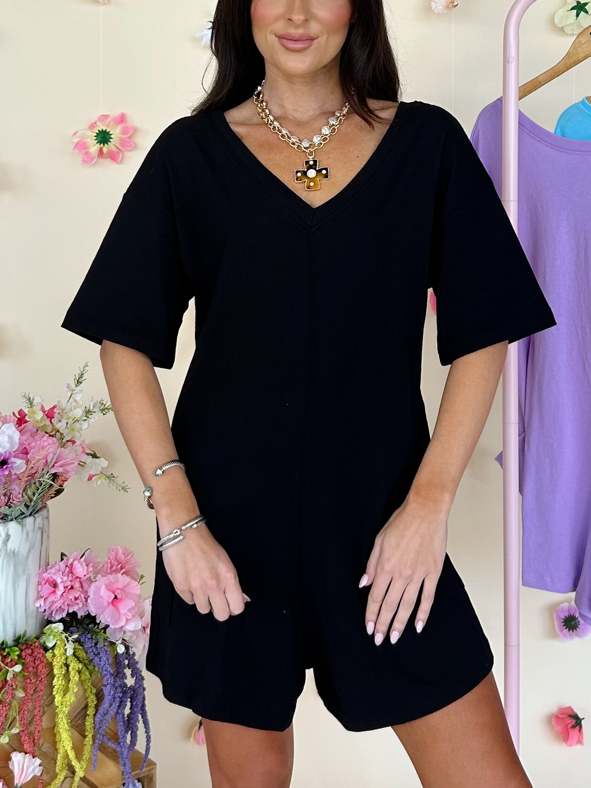 Remmie Romper in Black
