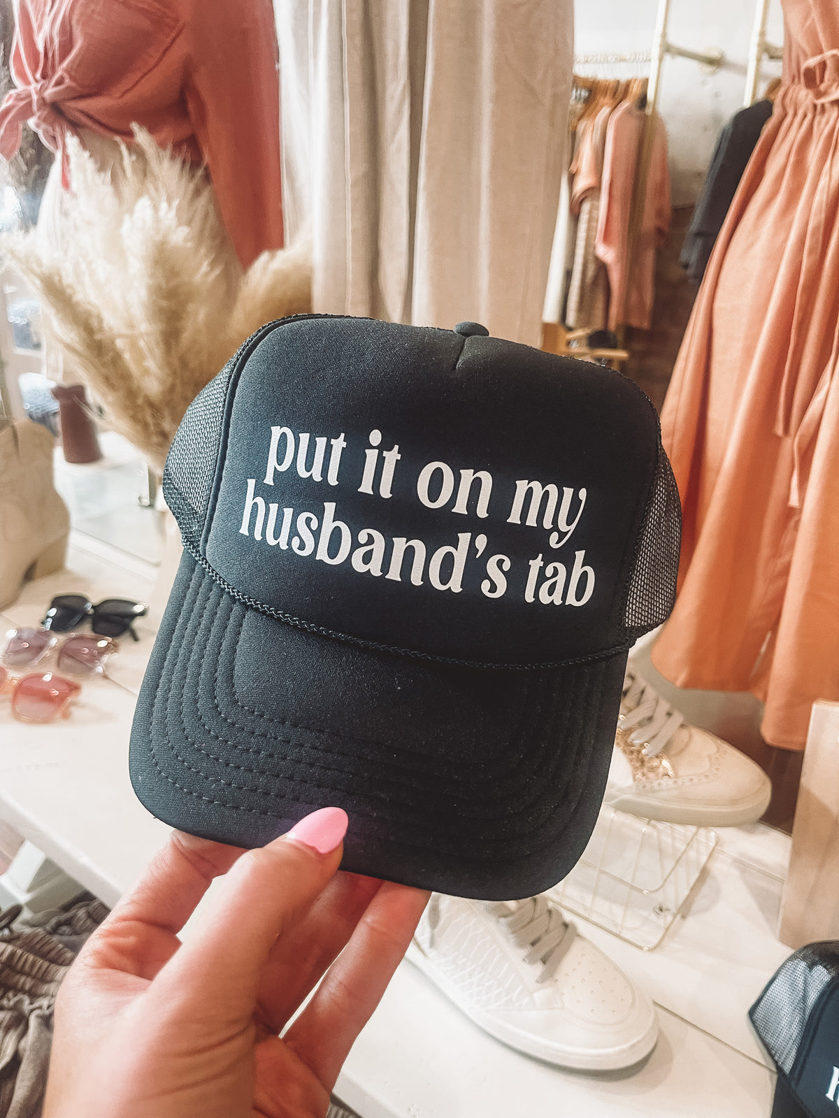 Husband Tab Trucker Hat