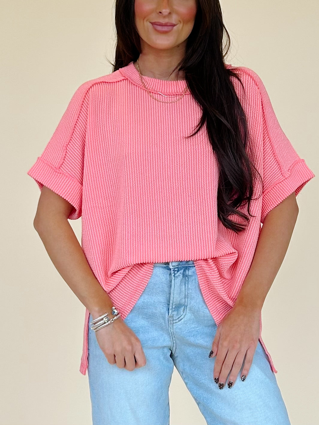 Sara Top in Coral