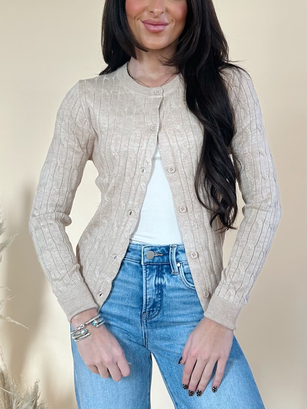 Heather Cardigan in Khaki