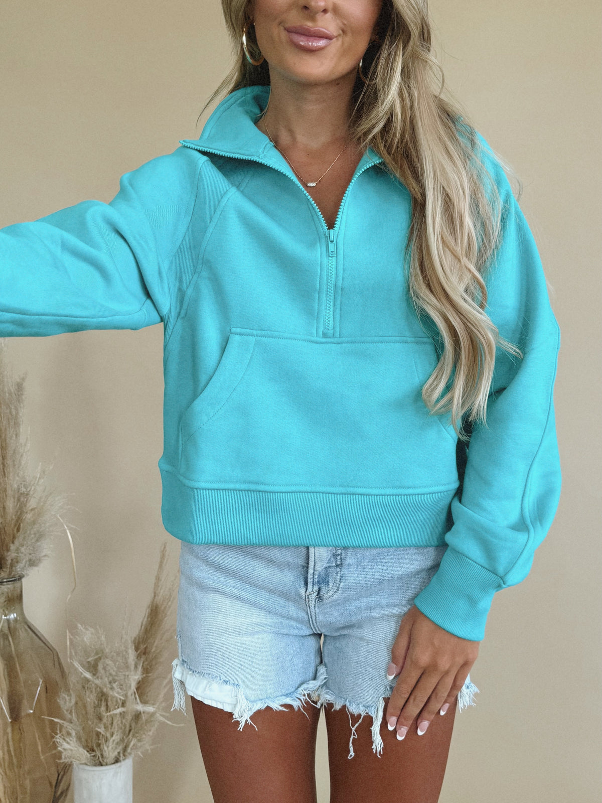 Merrick Sweatshirt in Turquoise
