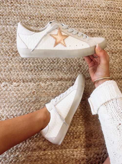 Paula Sneaker in White Snake
