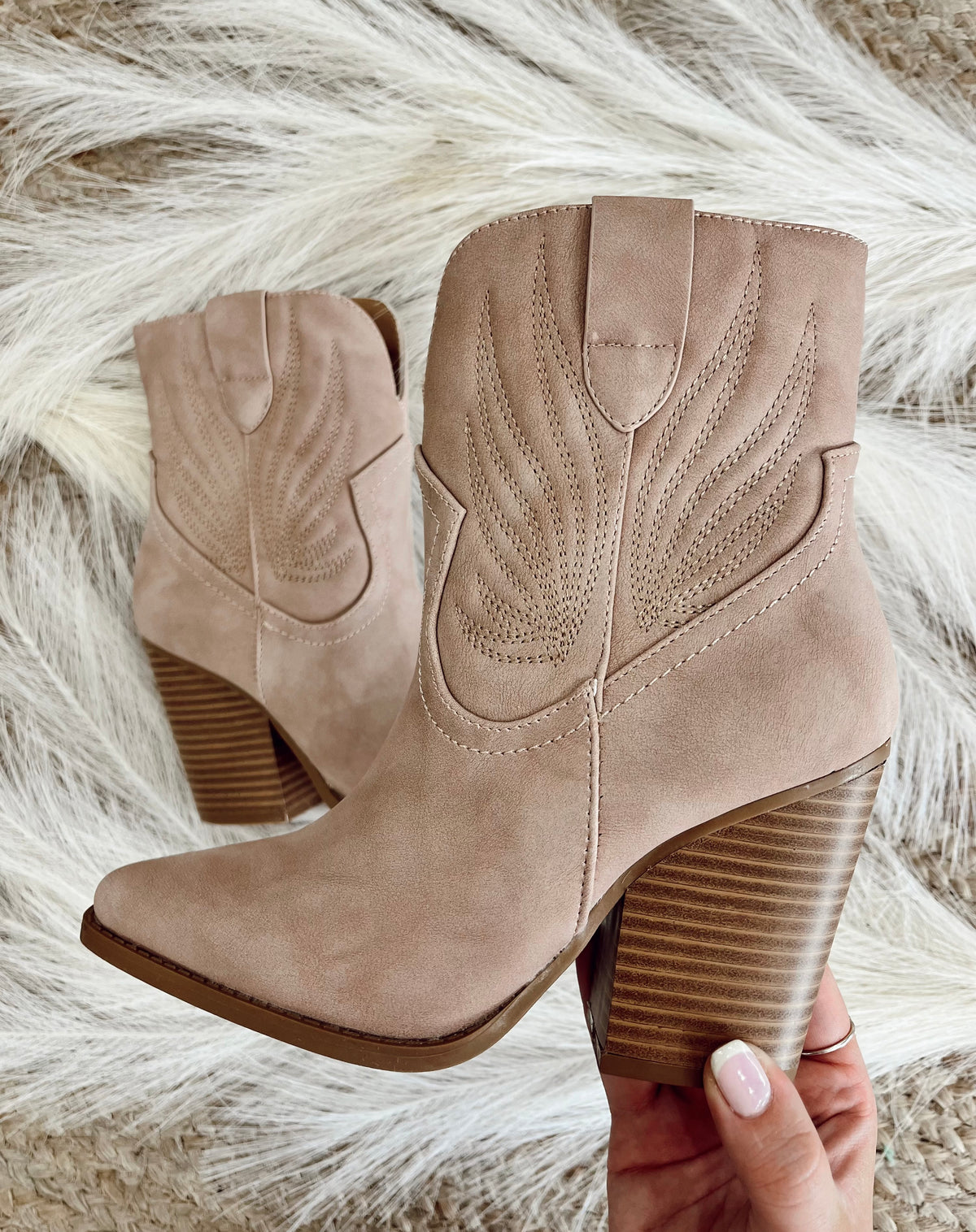 Slay Booties in Blush