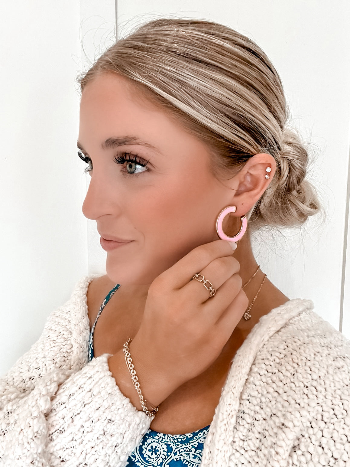 Presley Earrings in Pink