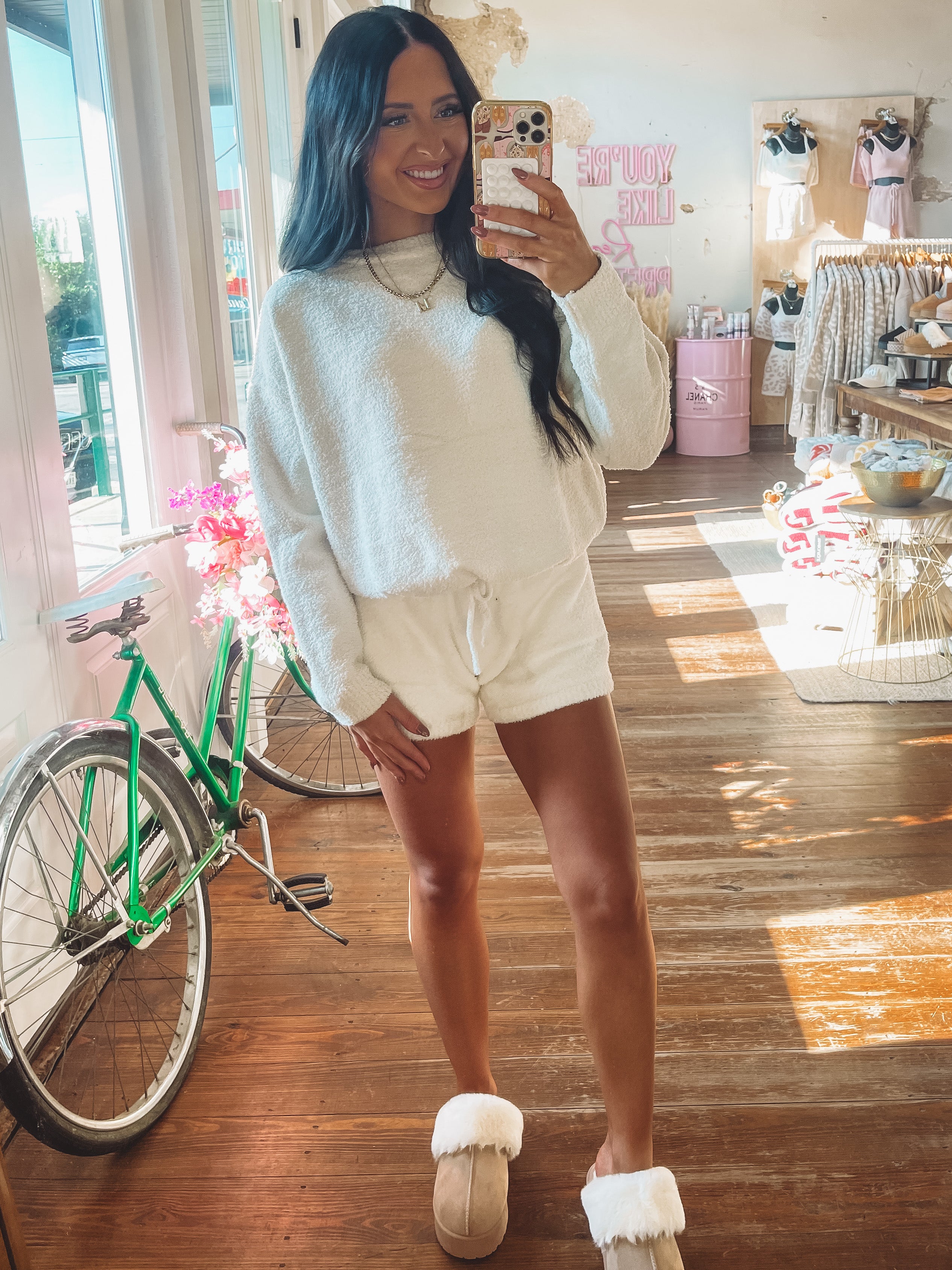 Solid Lounge Sweater in Ivory