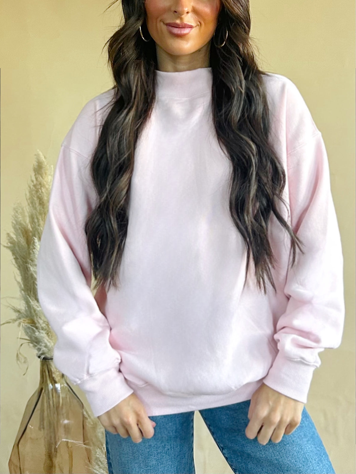 Amanda Mockneck in Baby Pink