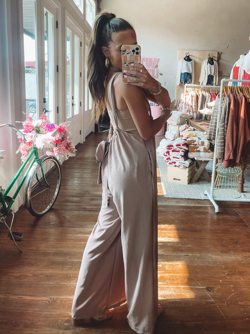 Terra Overalls in Taupe