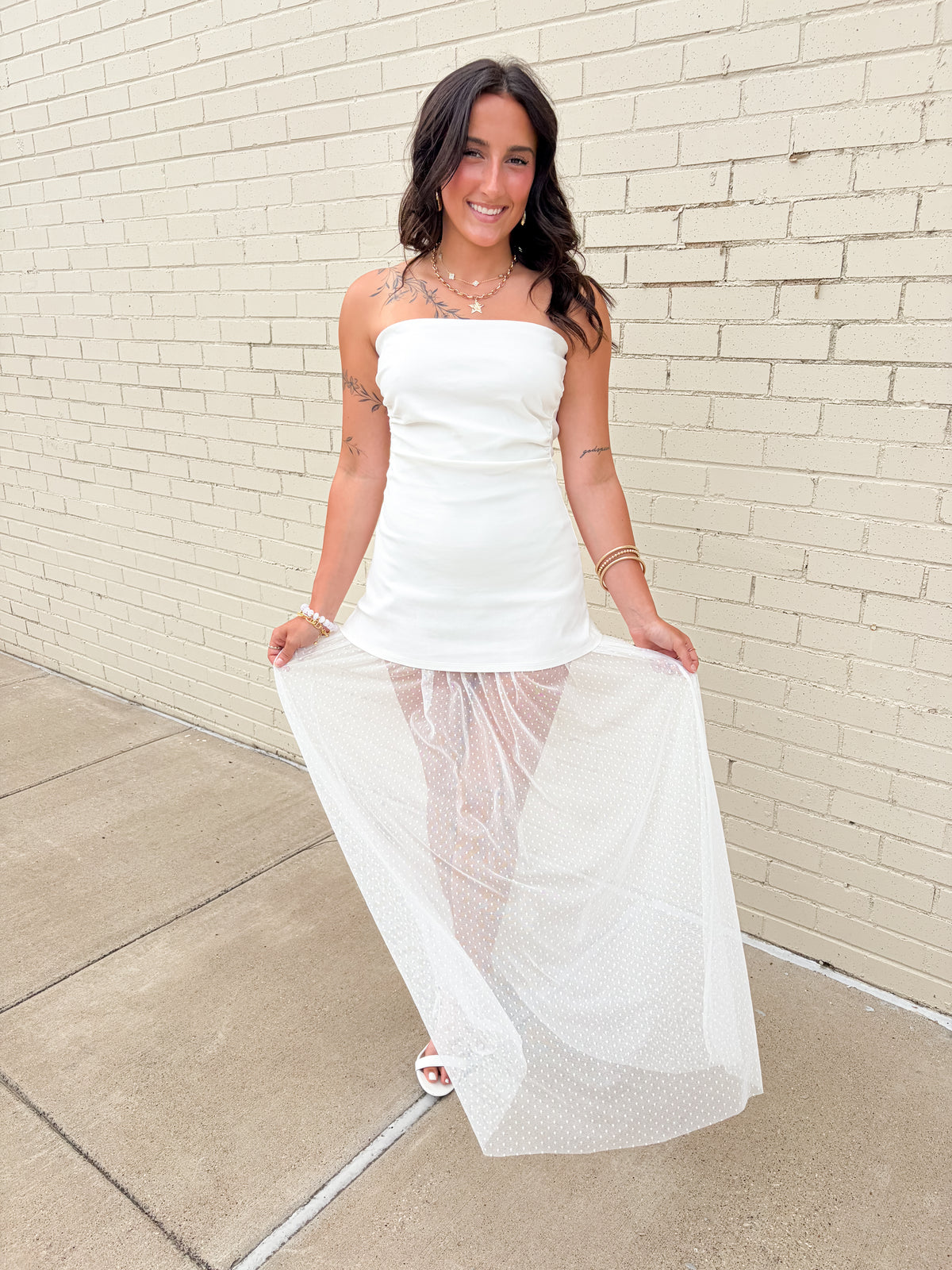 The Connor Dress in White