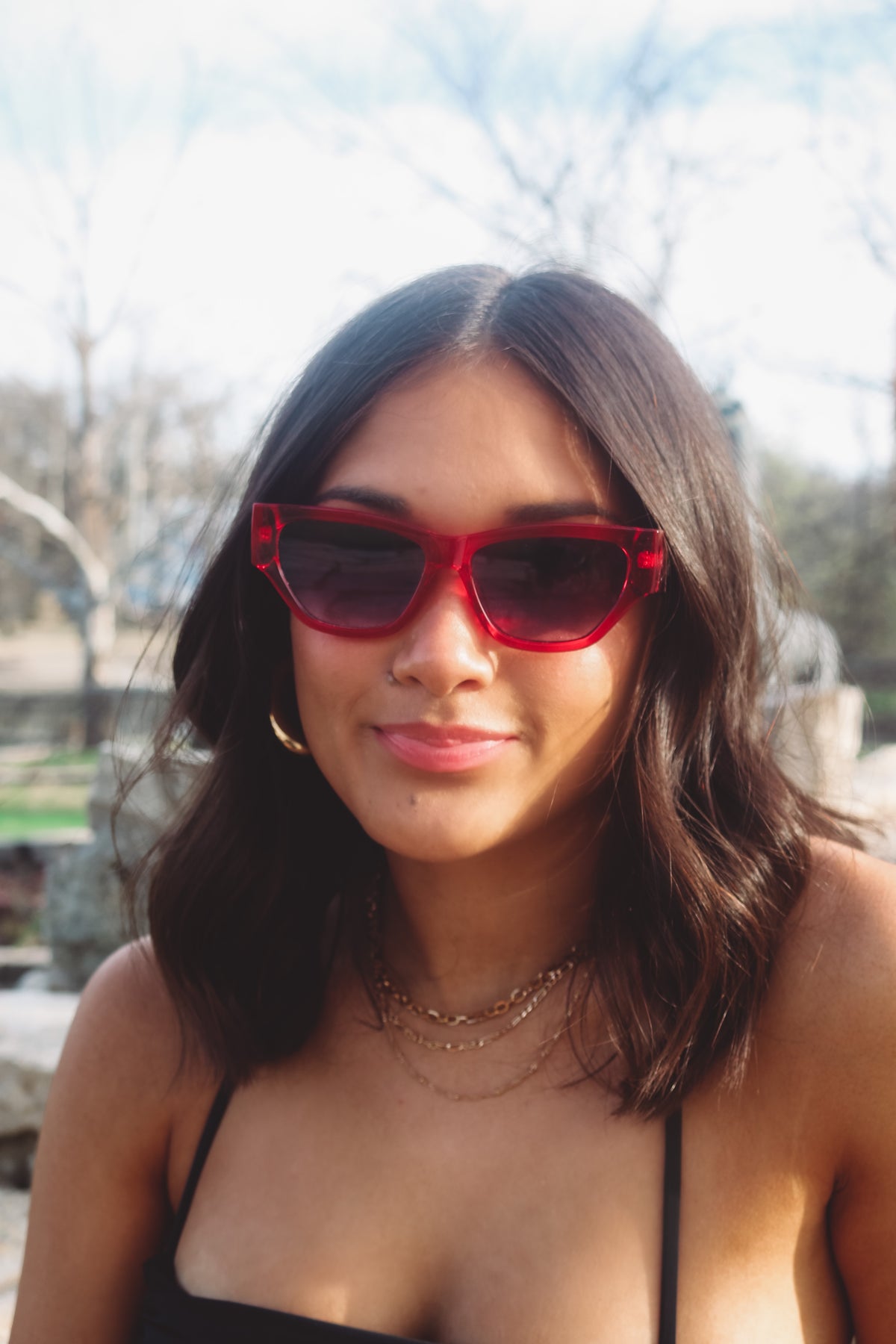 Michele Sunglasses in Red