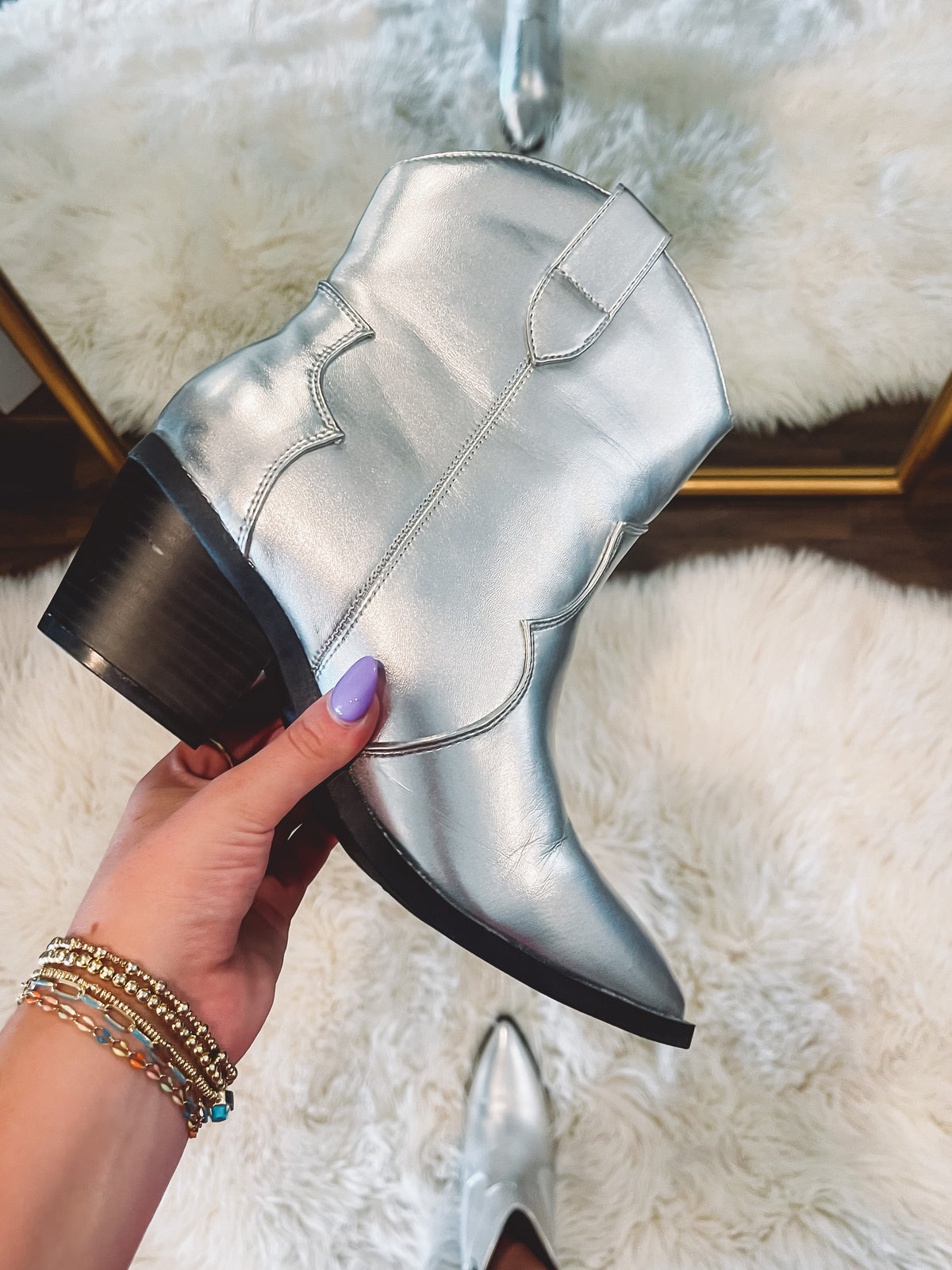 Mindful Bootie in Silver