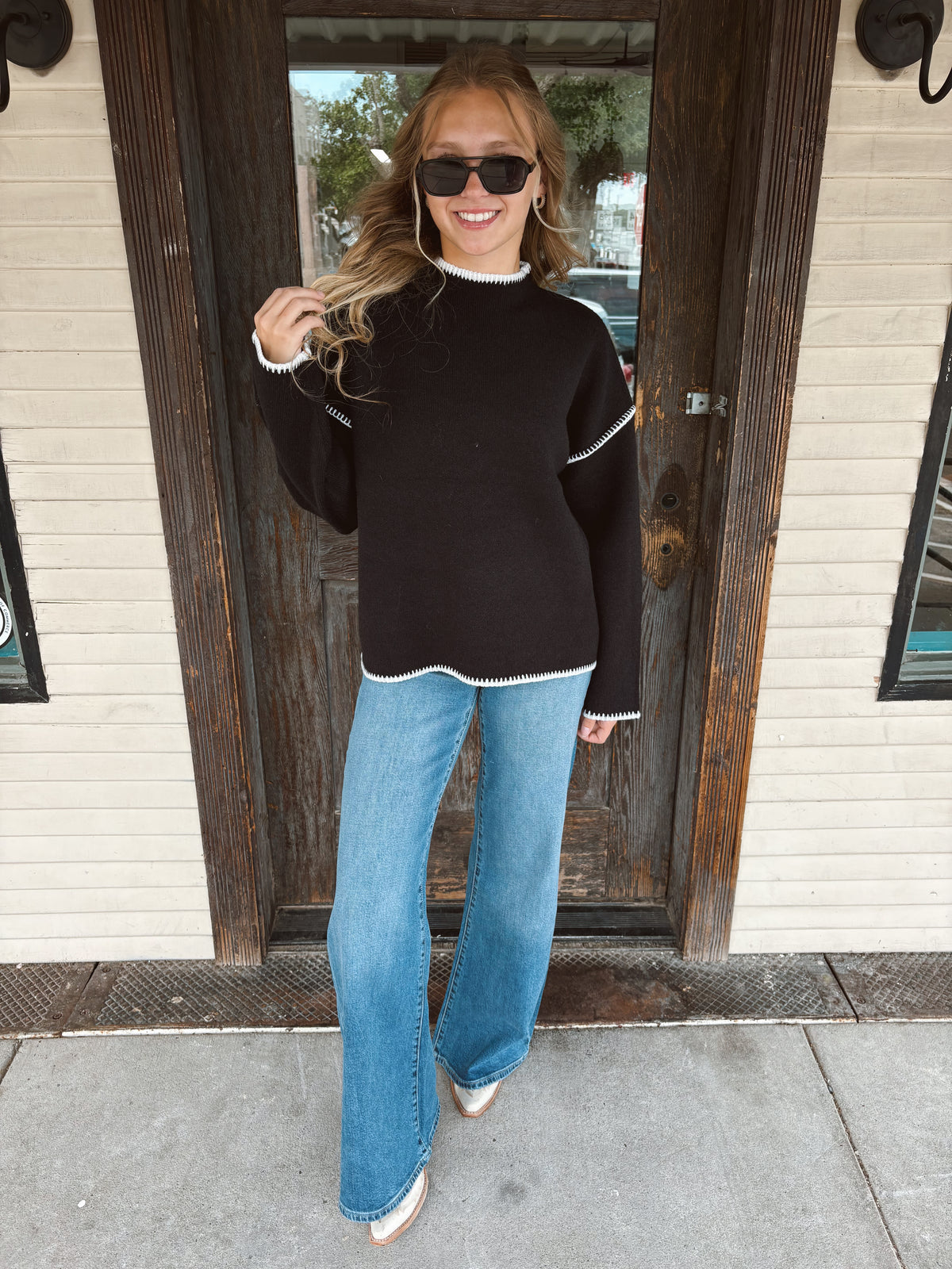 The Gemma Sweater in Black