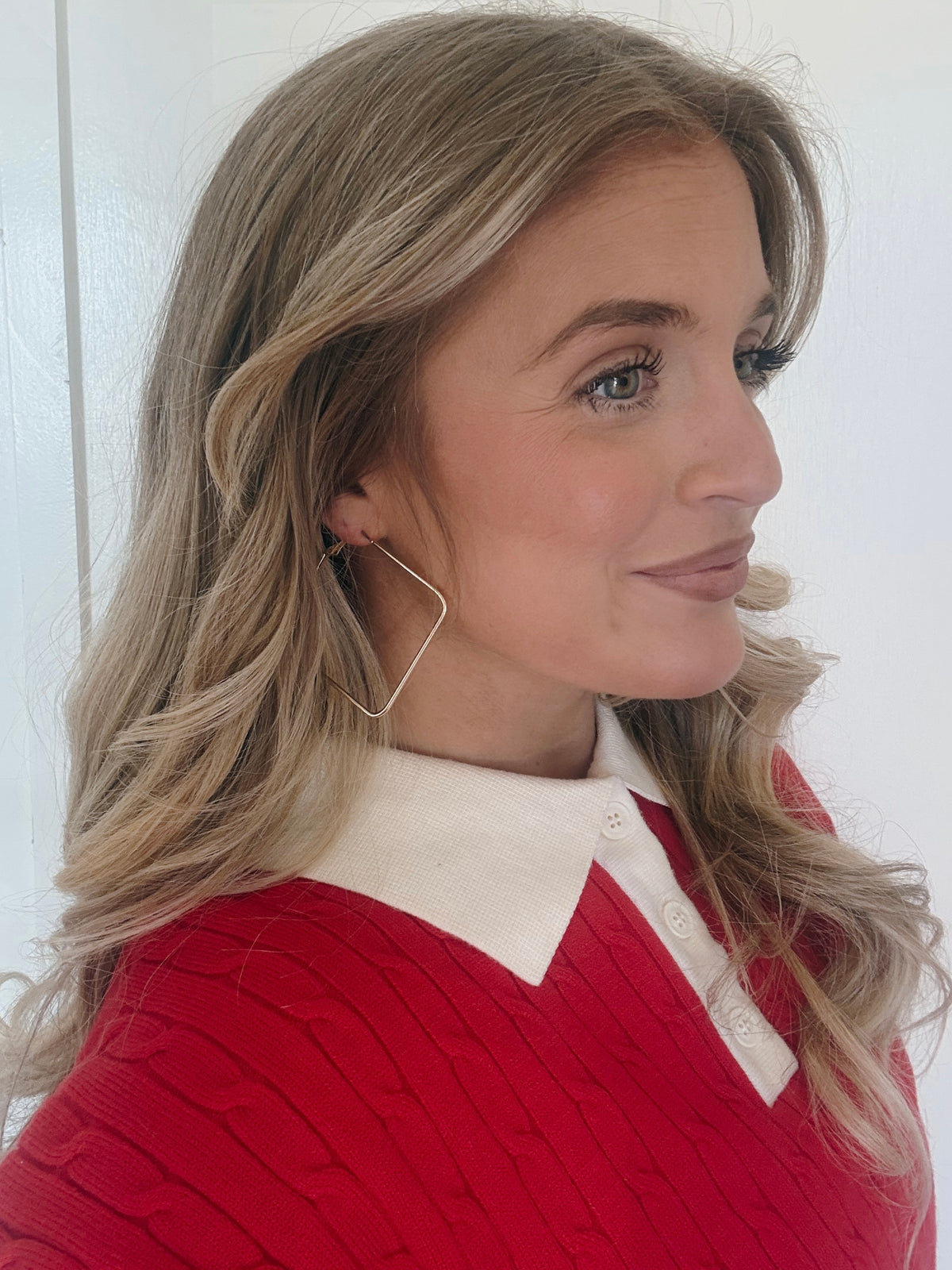 Medium Gold Square Hoop