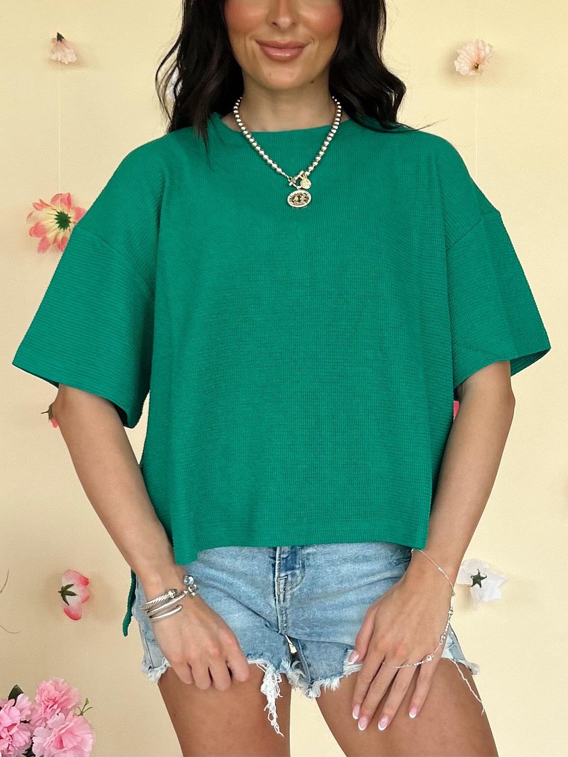 Shannon Top in Kelly Green