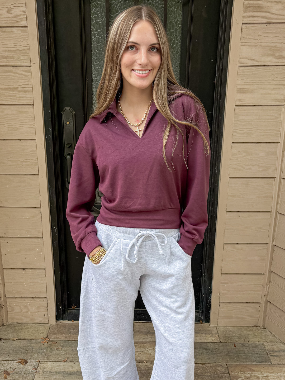 The Willa Top in Plum