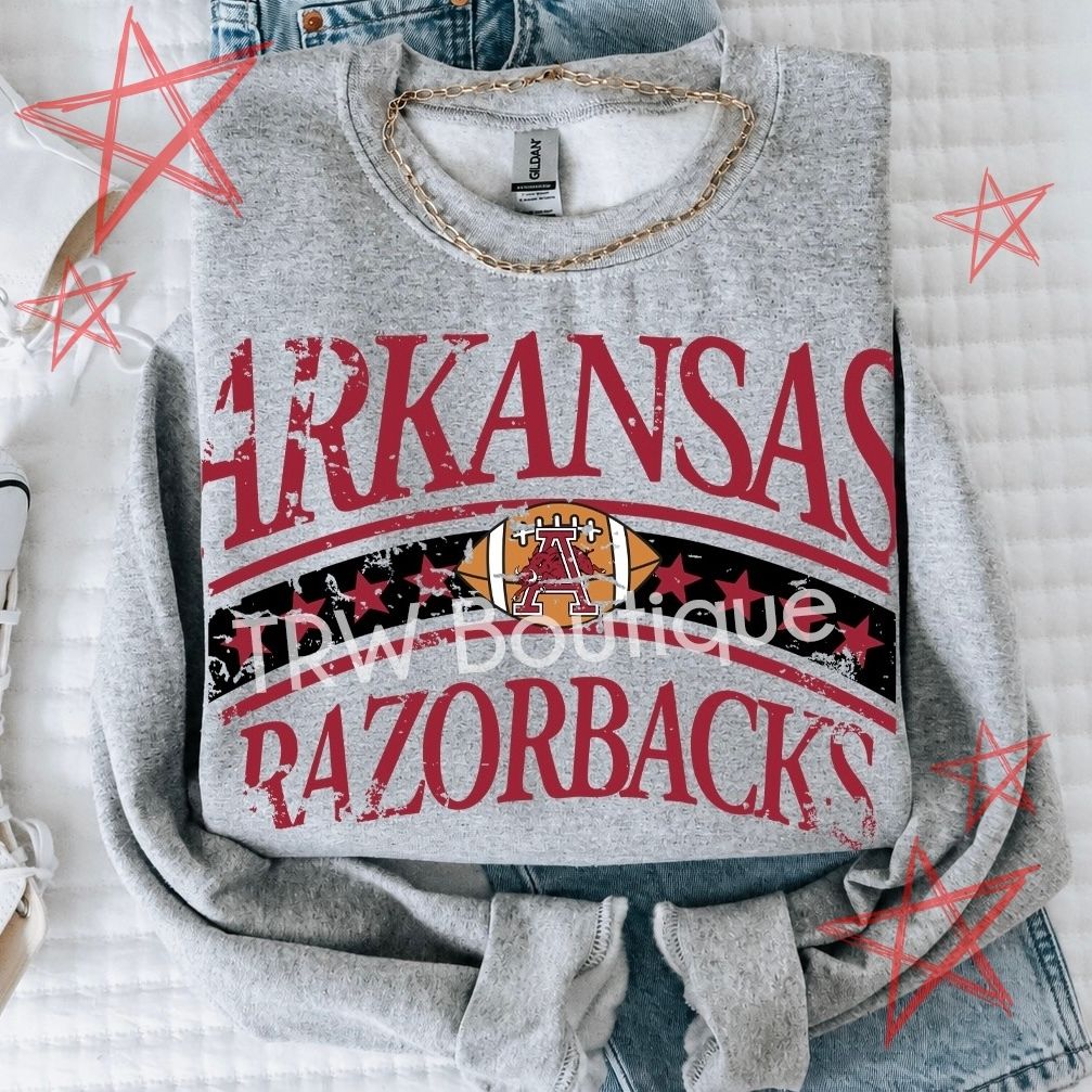 Football A Razorbacks Sweatshirt