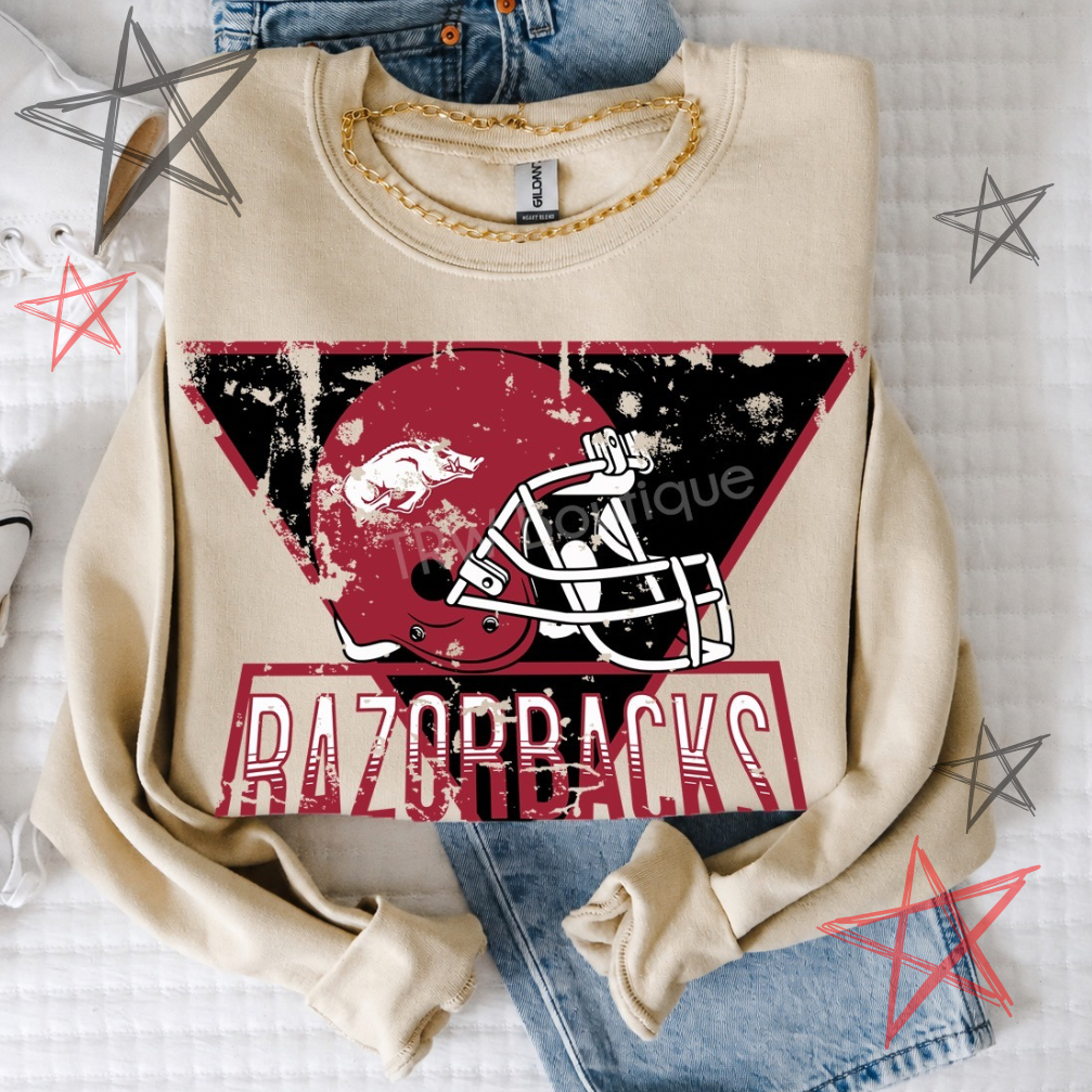Triangle Helmet Razorbacks Sweatshirt