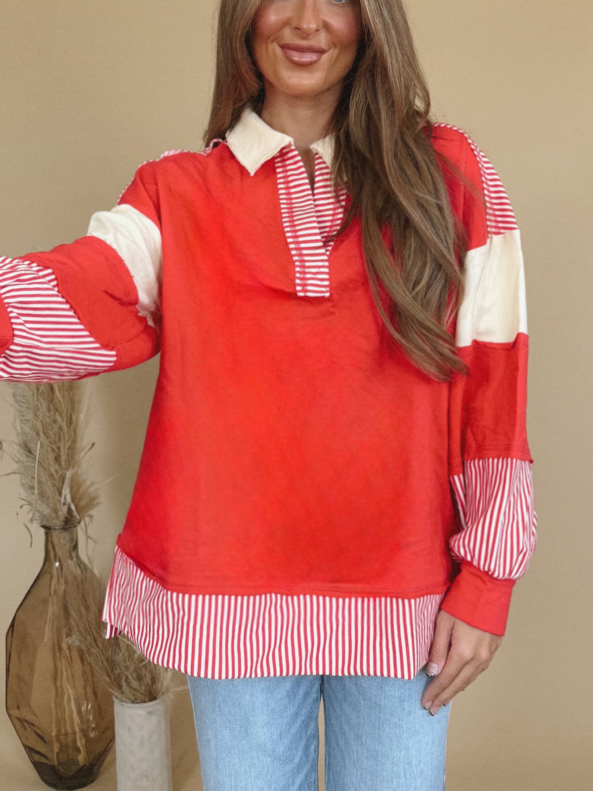 Claire Top in Red