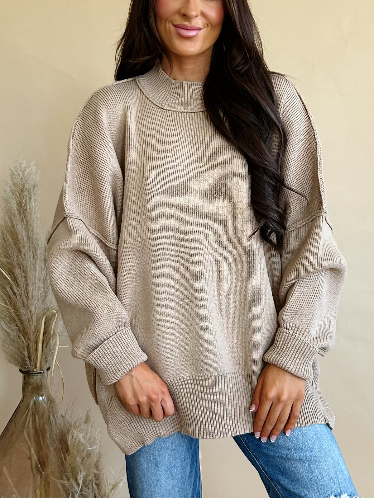 Talen Sweater in Light Mocha