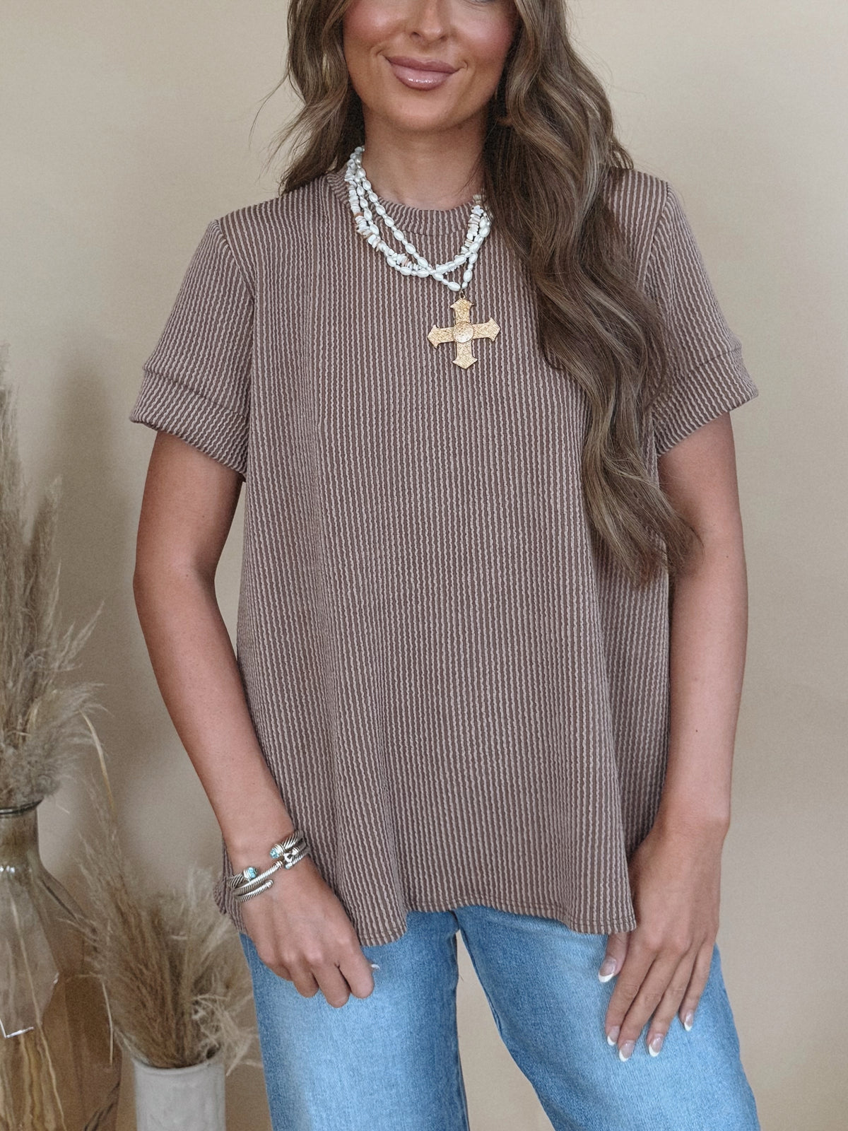 Delina Top in Camel