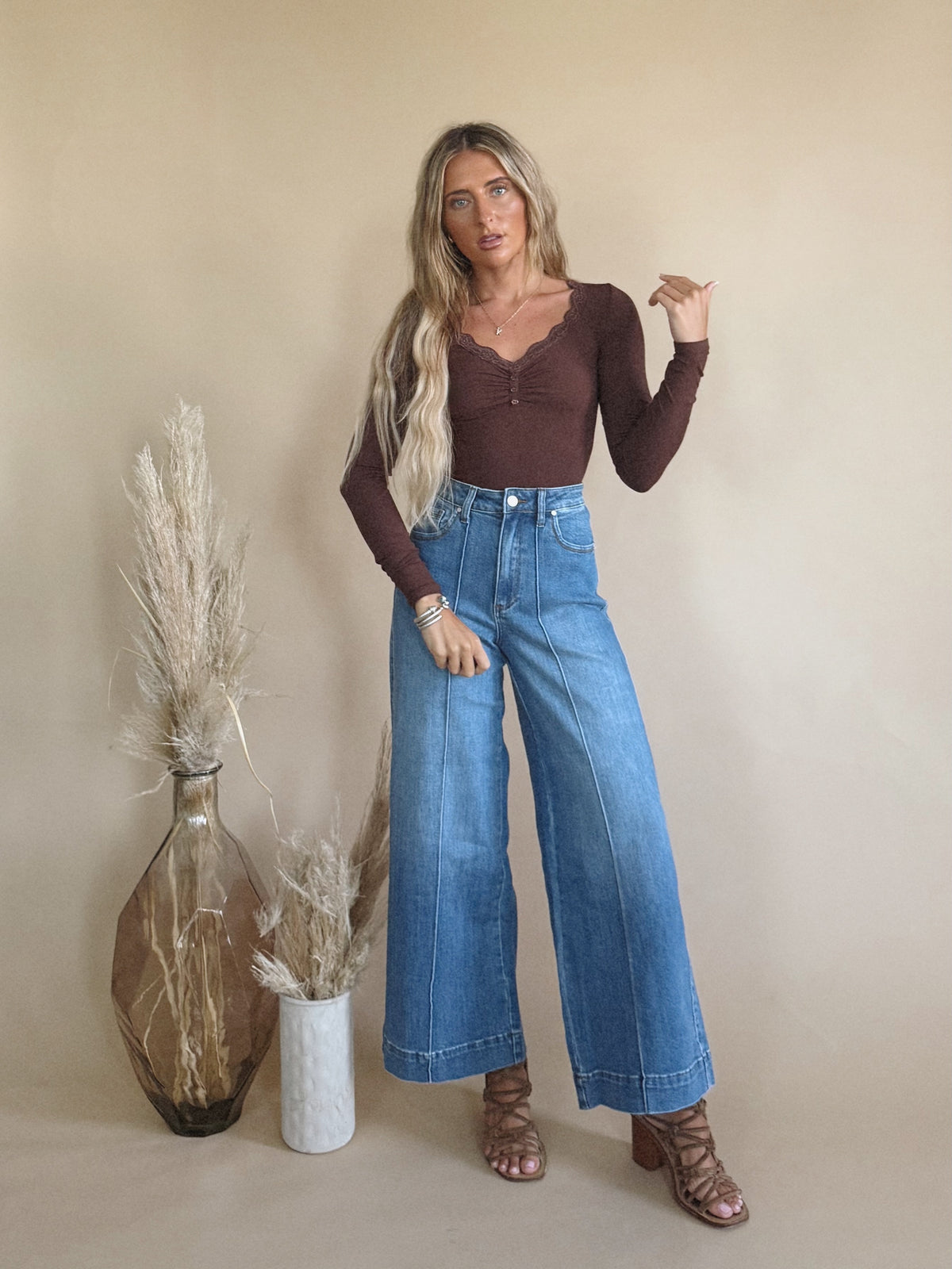 Zura Top in Brown