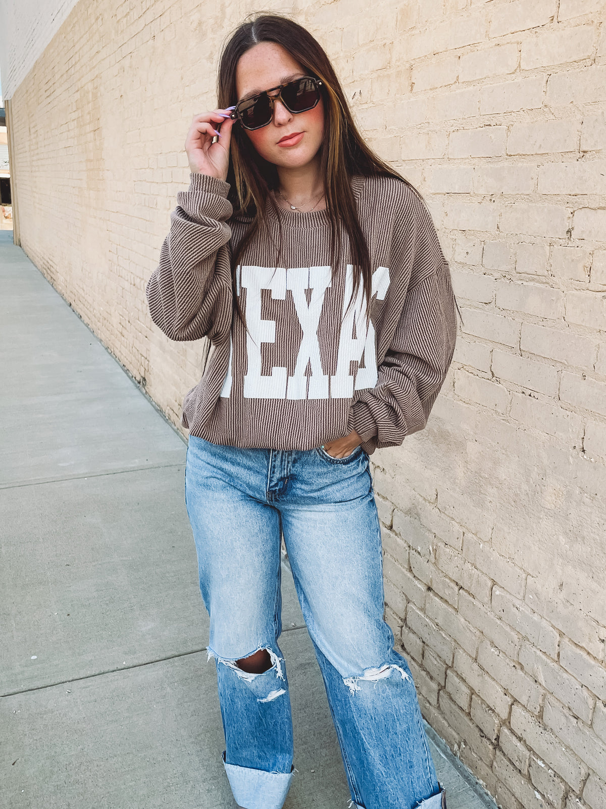 Riley Sweatshirt in Mocha