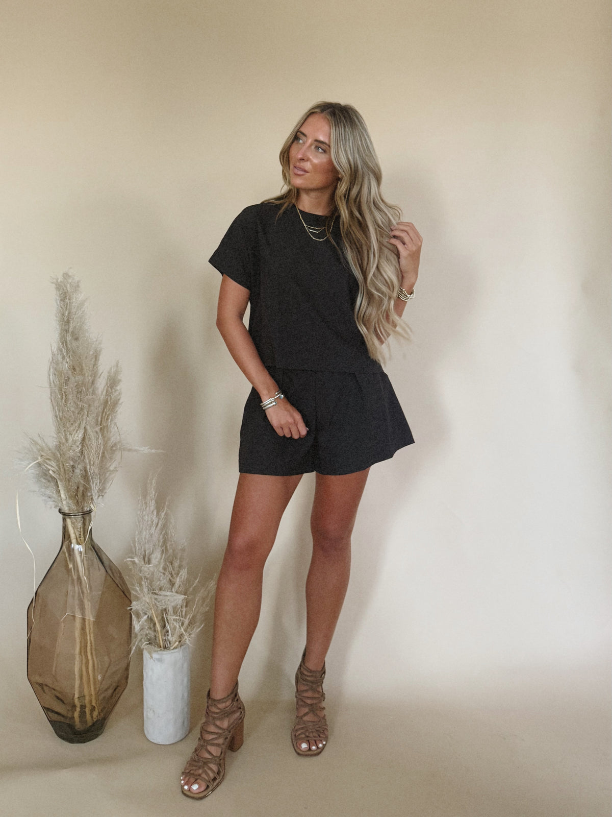 Keyva Two Piece Set in Black