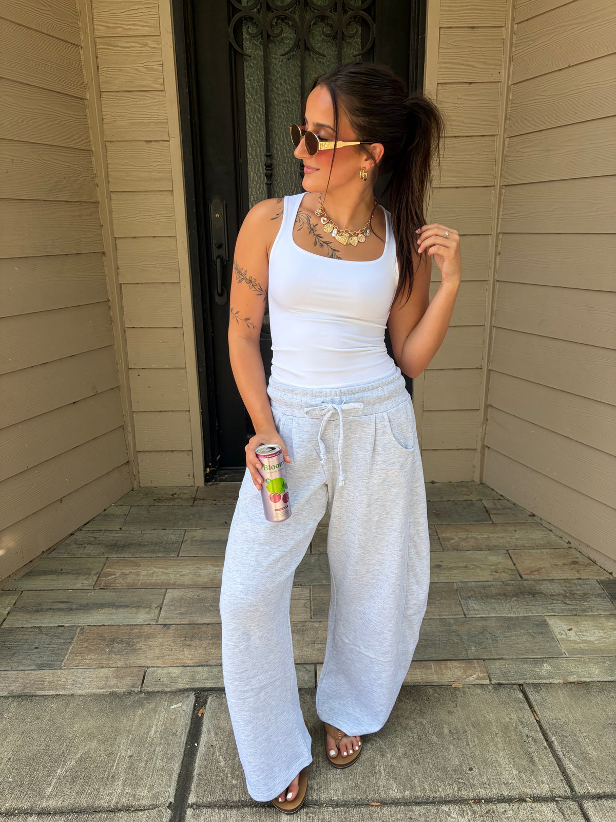 The Benji Pants in Heather Grey